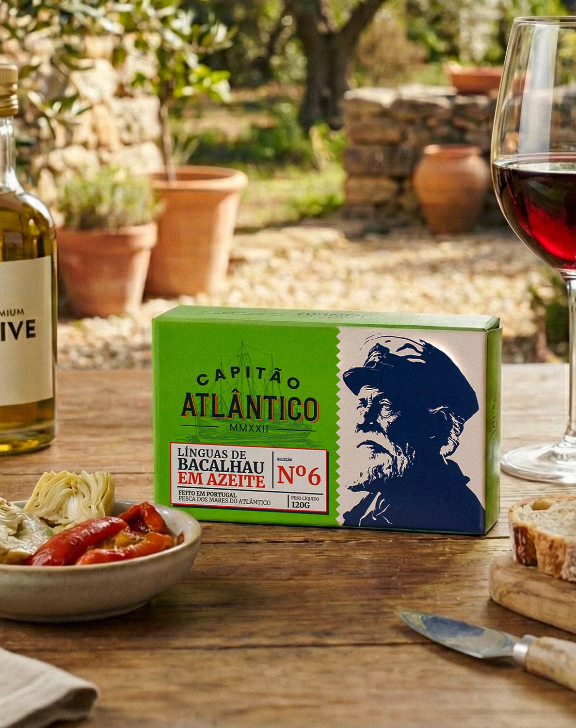 Línguas de Bacalhau em Azeite Capitão Atlântico 120g