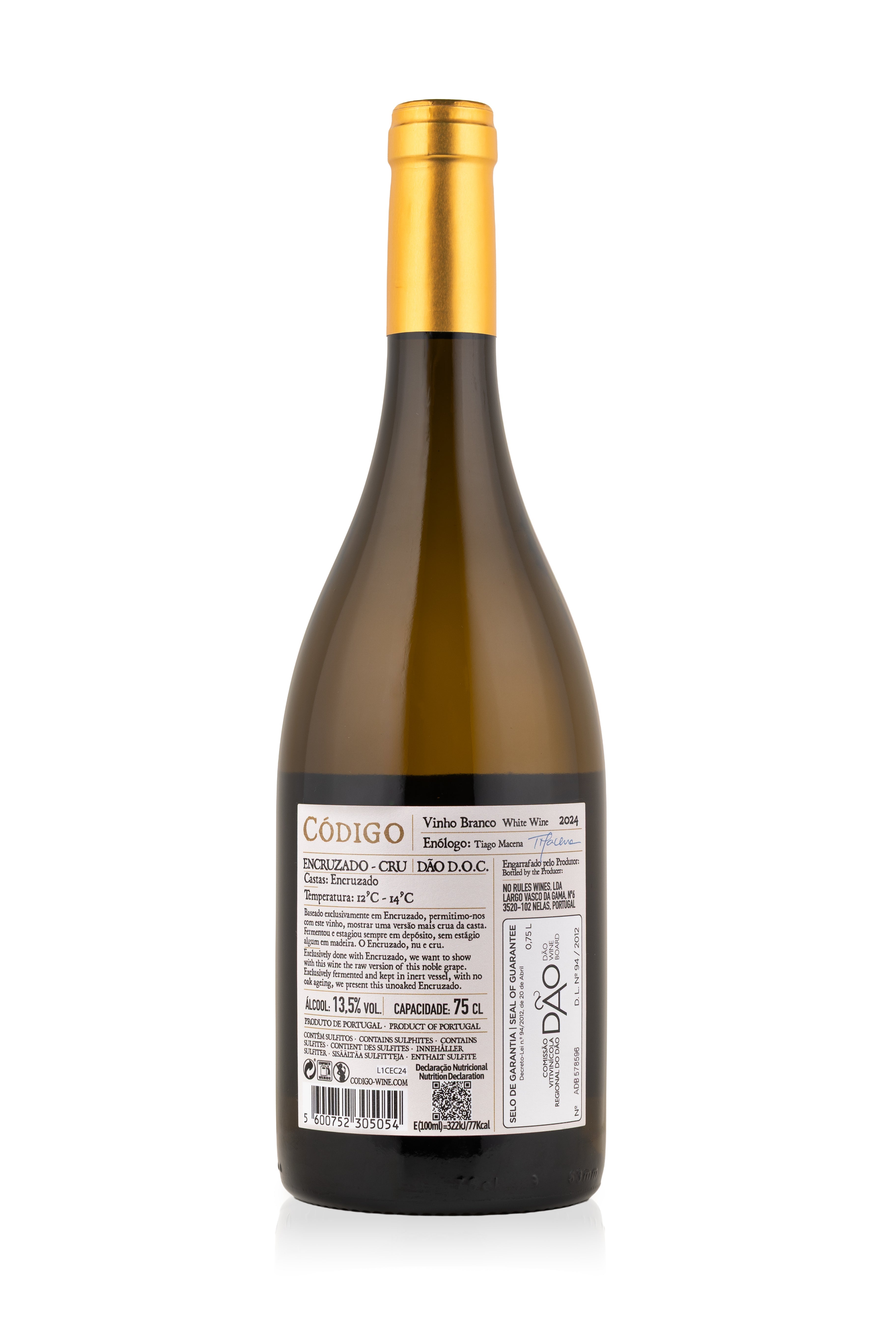 Vinho Branco Código Encruzado Cru 75cl