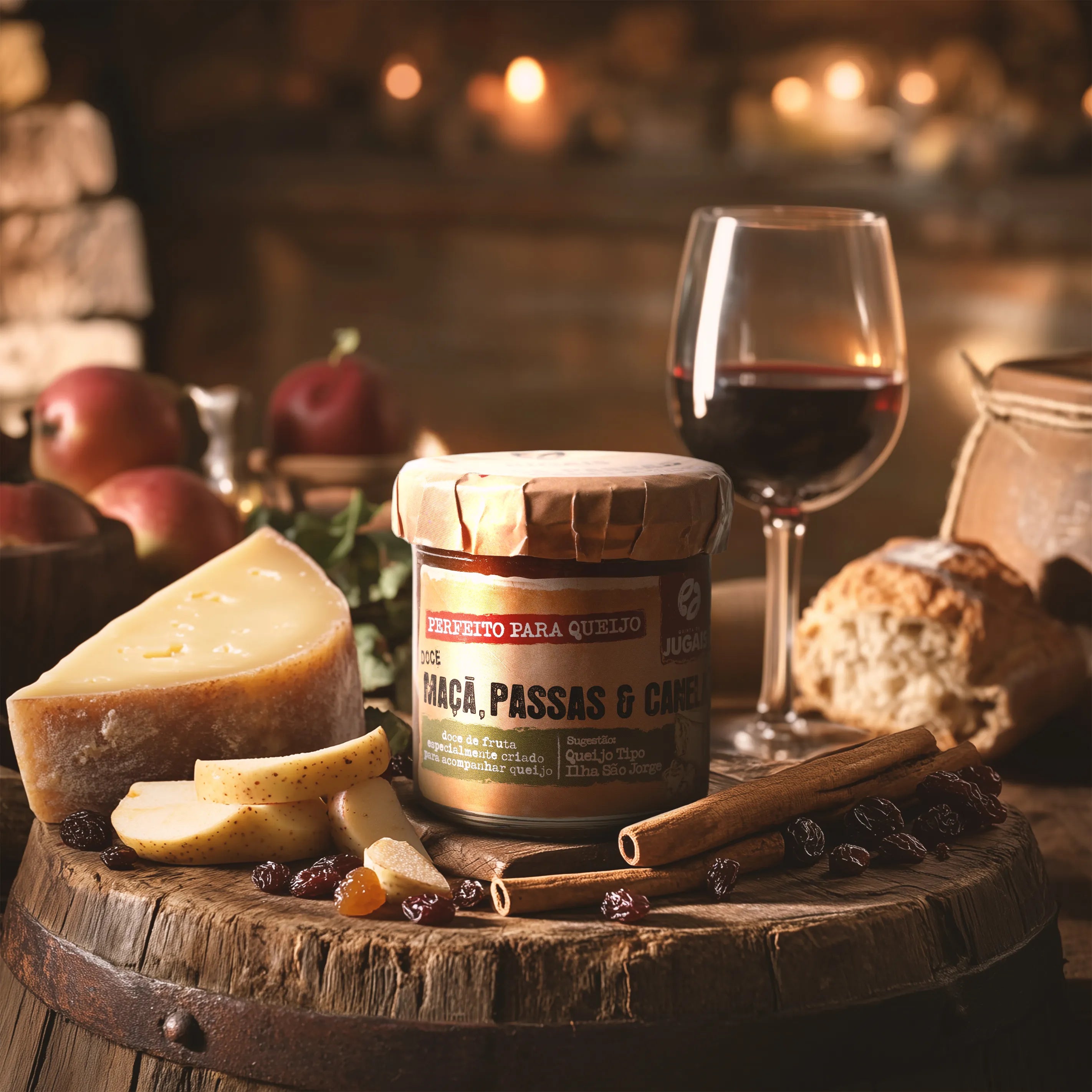 Perfect Jam for Cheese - Apple, Raisins and Cinnamon Quinta de Jugais 180g