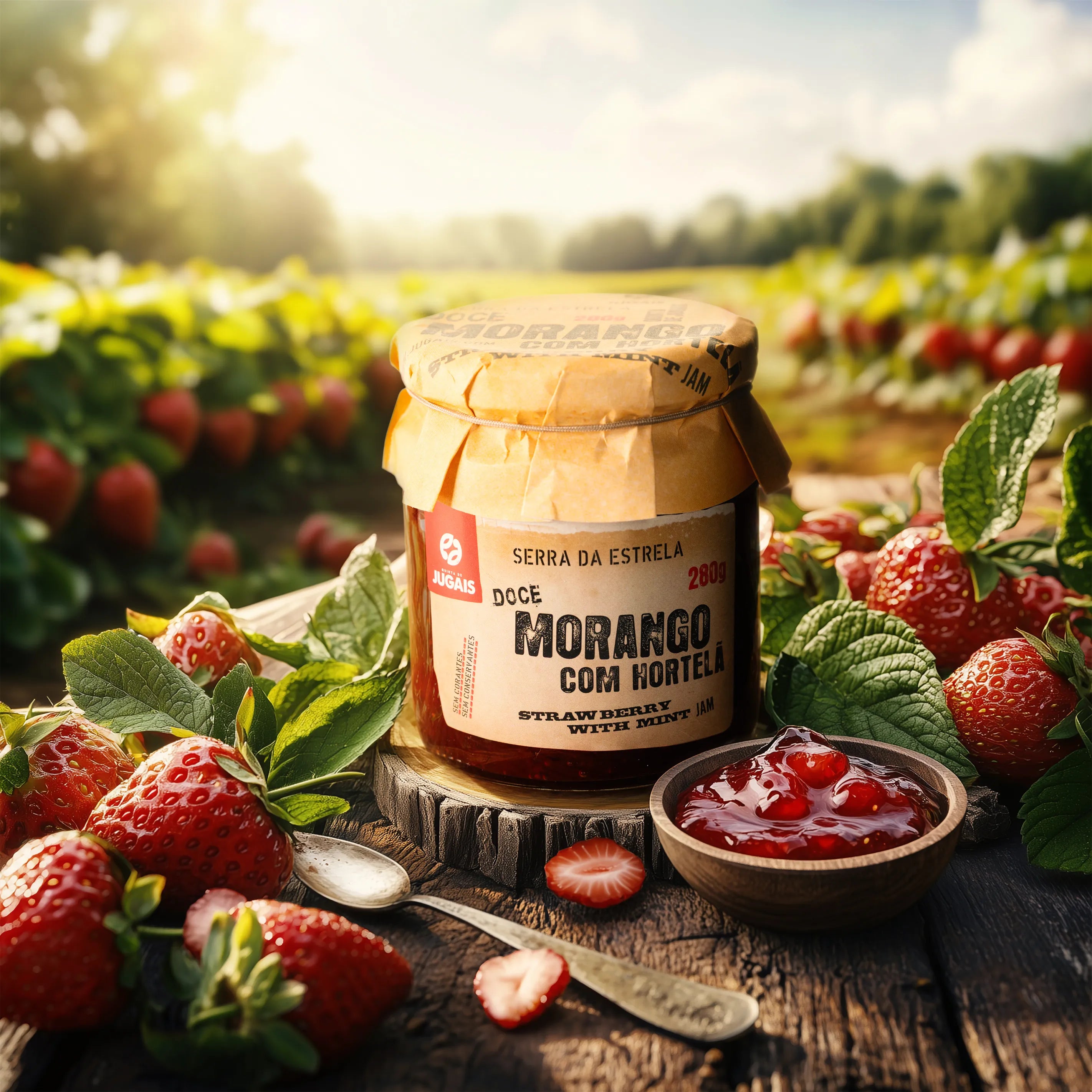 Doce de Morango e Hortelã Quinta de Jugais 280g