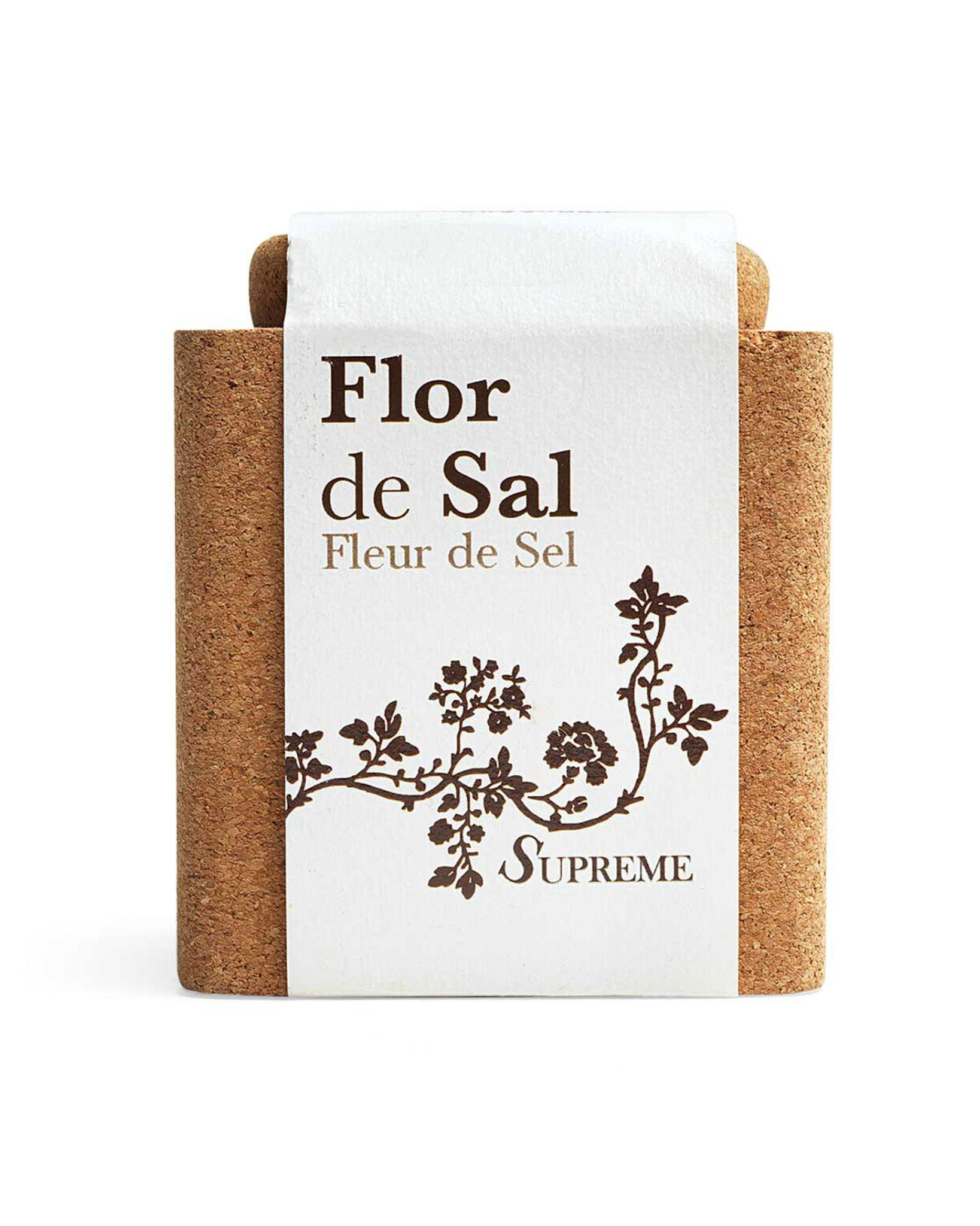 Fleur de sel in a cork salt shaker Salmarin 150g