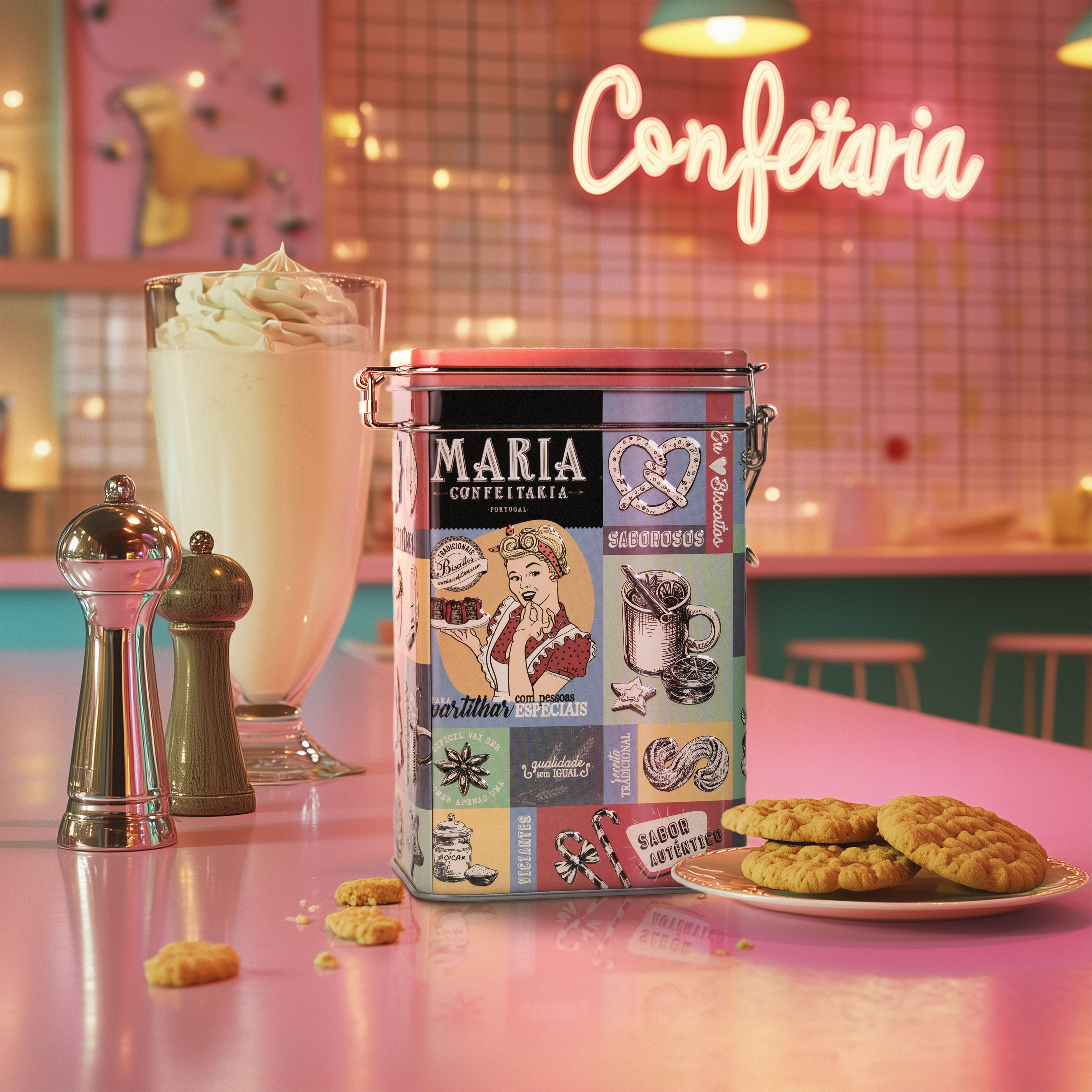 Cookies Tin with Salted Caramel Maria Confeitaria