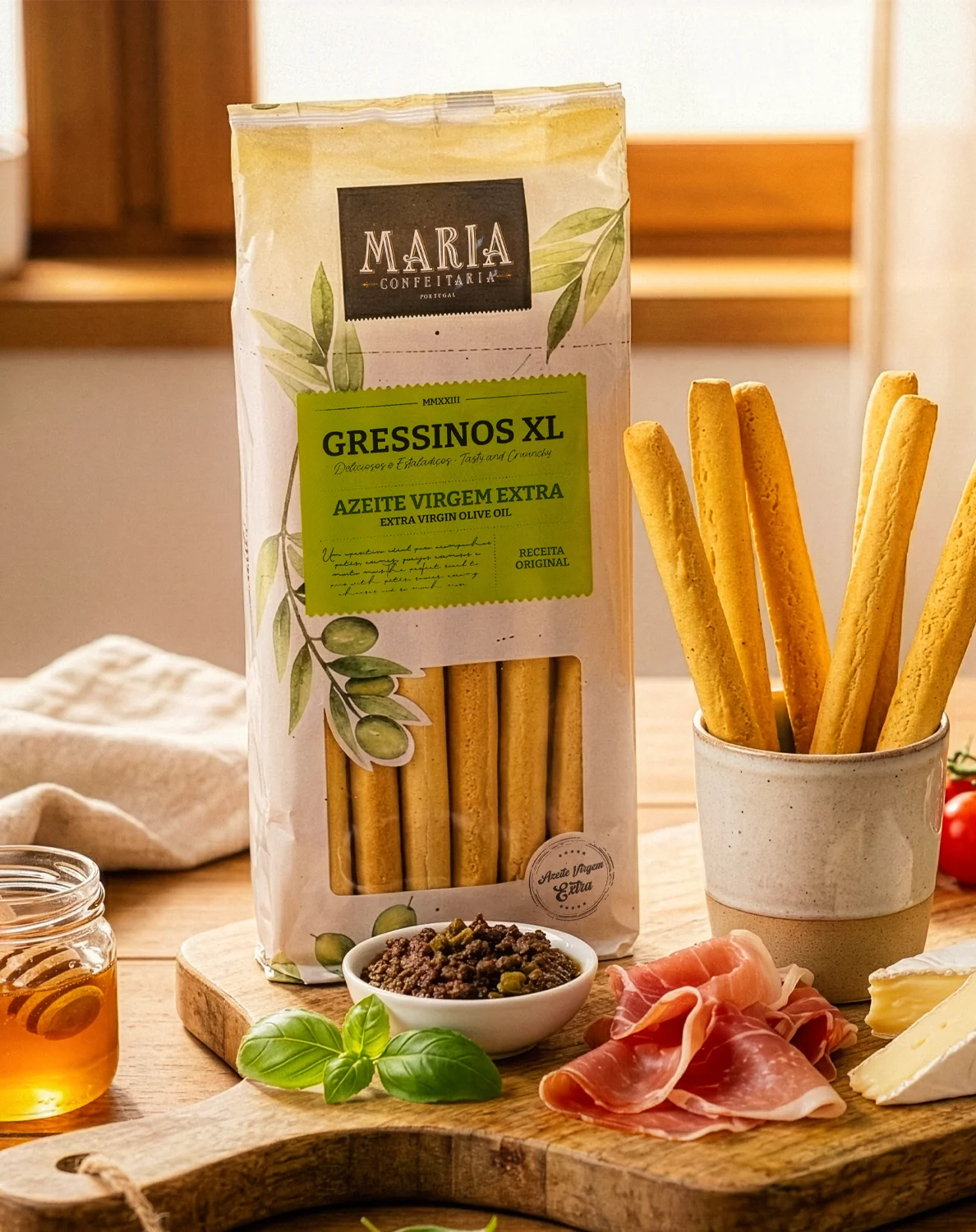 Gressinos XL Azeite Virgem Extra Maria Confeitaria