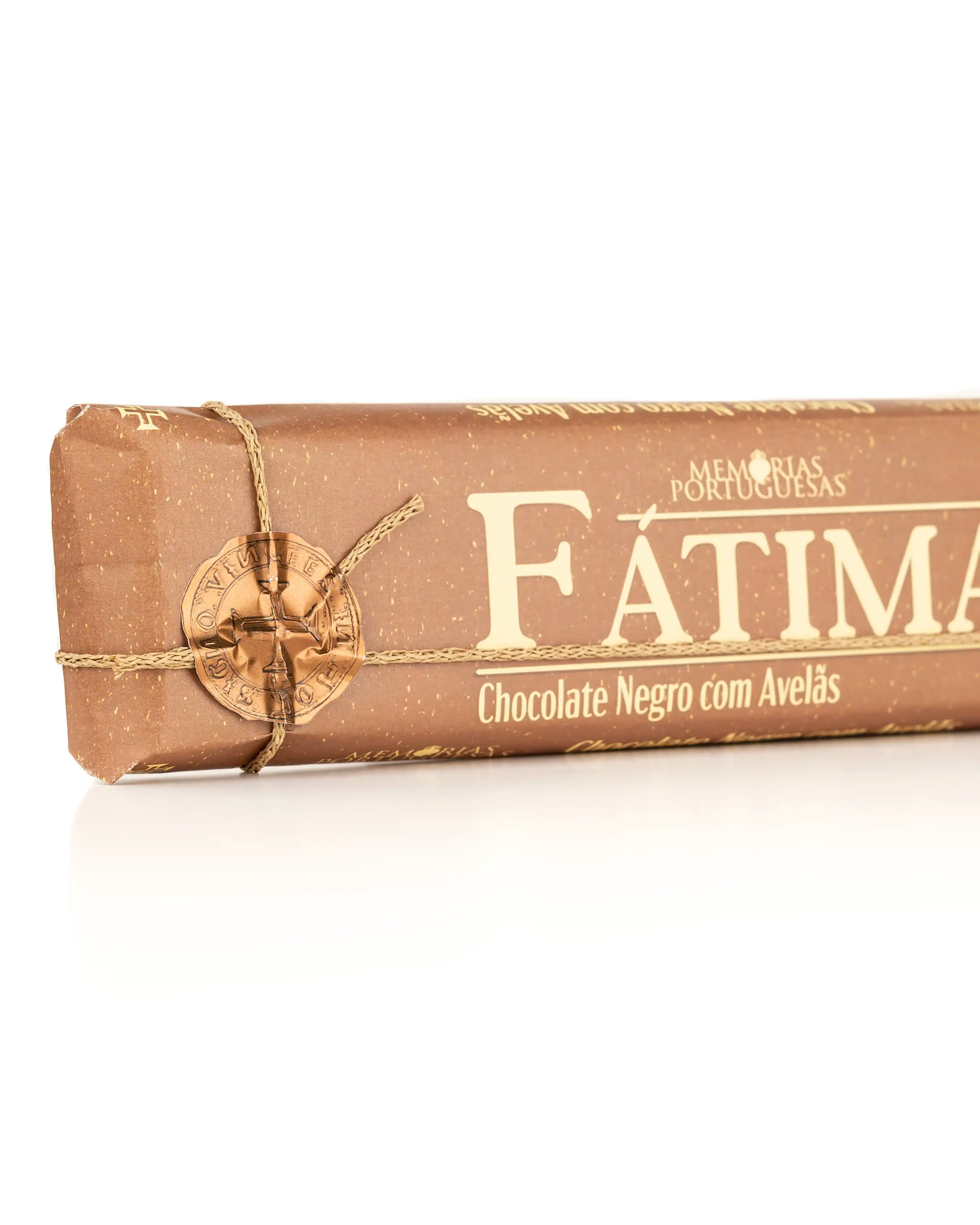 Tablete de Chocolate Negro com Avelãs "Fátima" Memórias Portuguesas 300g