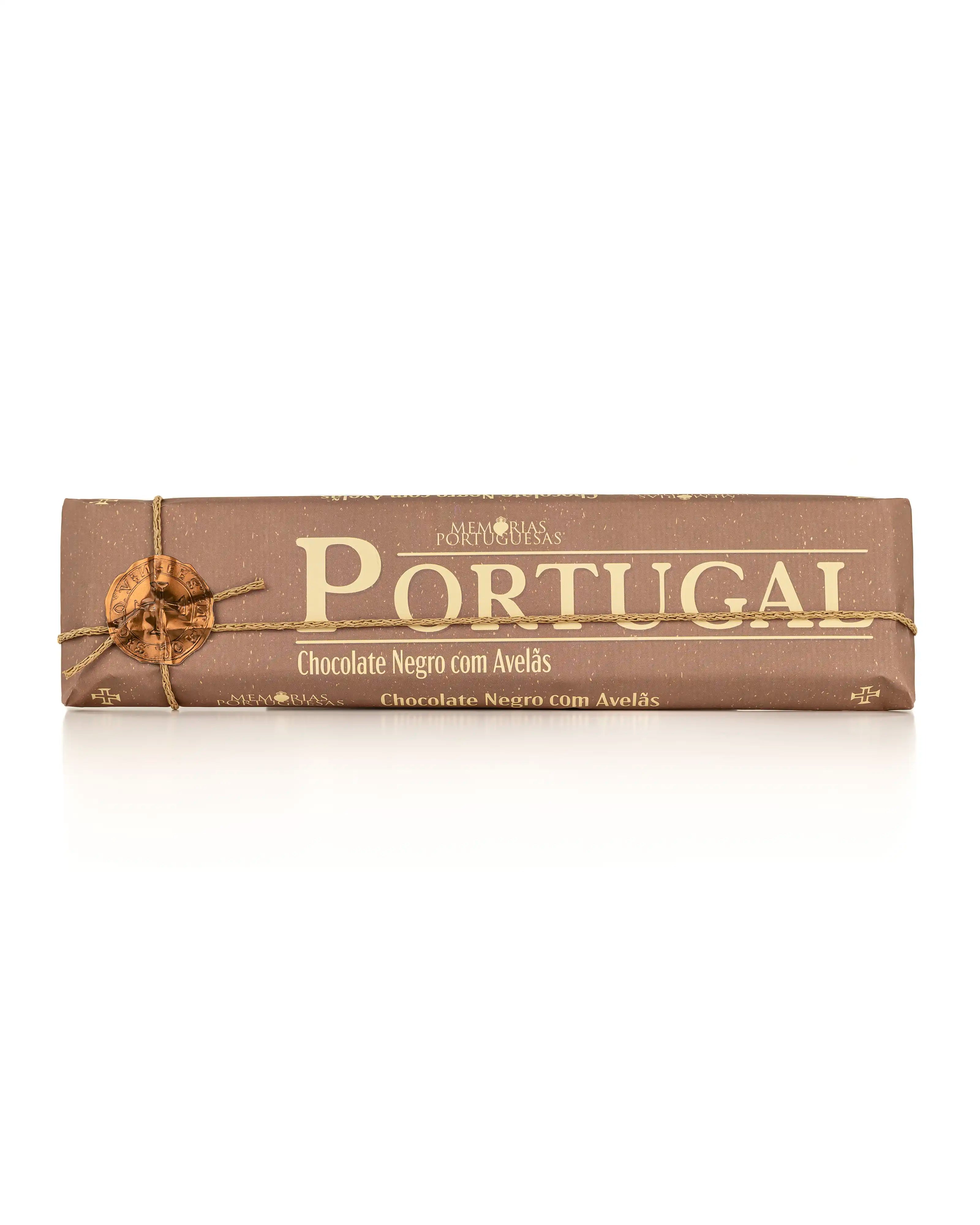 Tablete de Chocolate Negro com Avelãs "Portugal" Memórias Portuguesas 300g