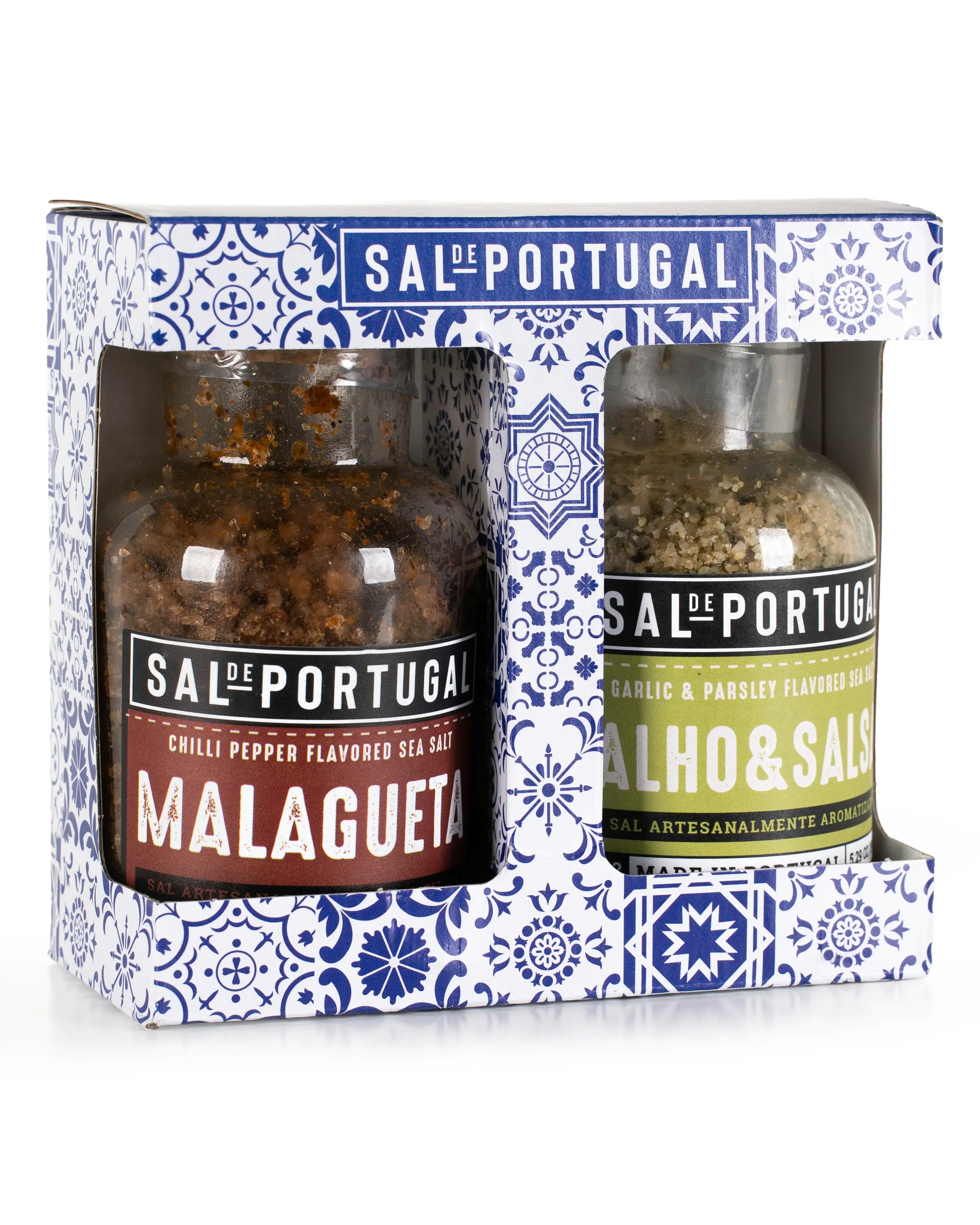 Set of Salt with Garlic and Parsley and Salt with Piri-Piri Salt from Portugal 300g