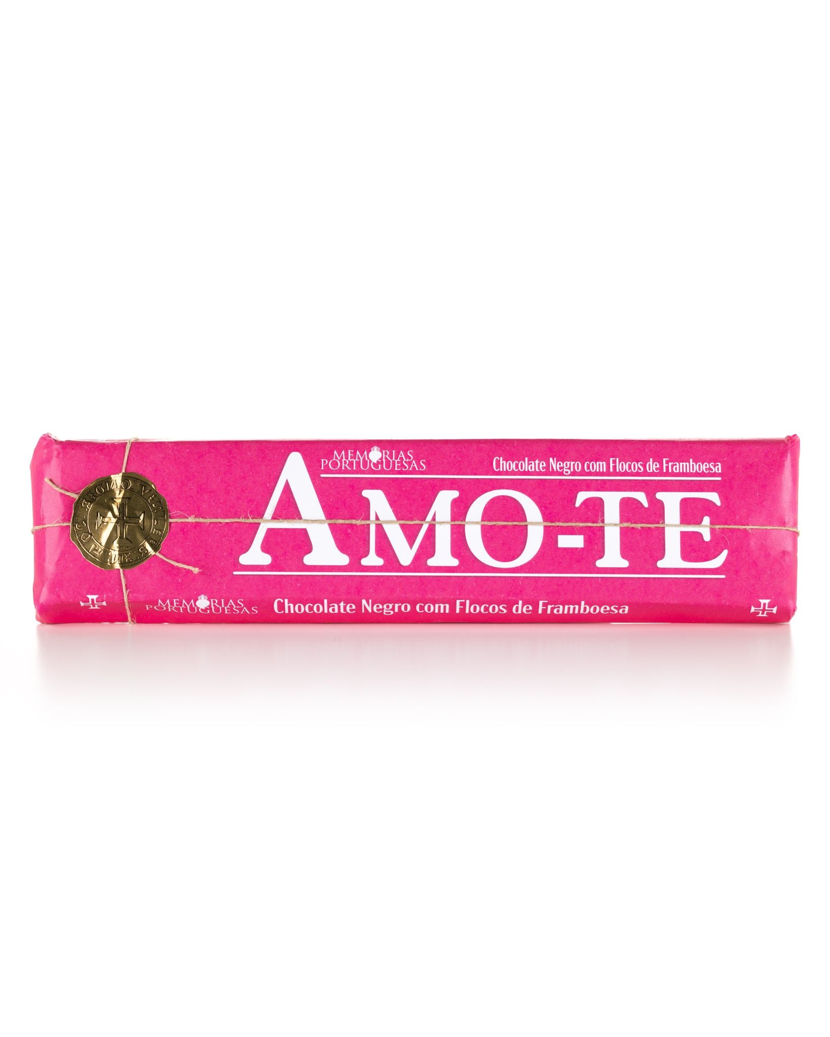 Tablet Dark Chocolate w/ Raspberry Flakes "Amo-te" Memórias Portuguesas 300g