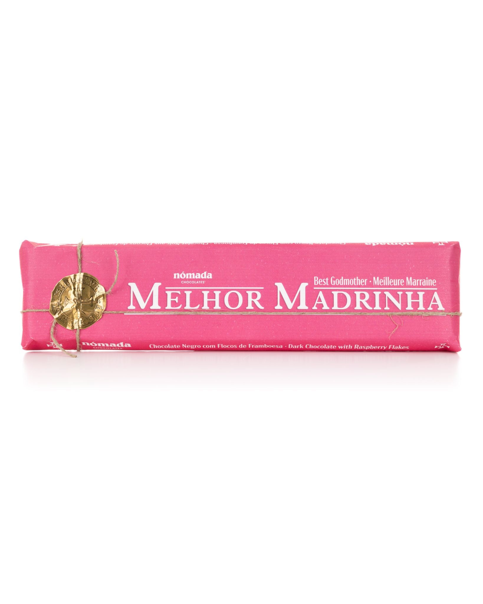 Dark Chocolate Bar with Raspberry "Best Godmother" Nómada 300g