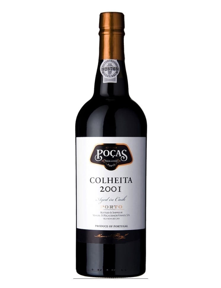 A Bottle of Poças Harvest 2001 Port Wine