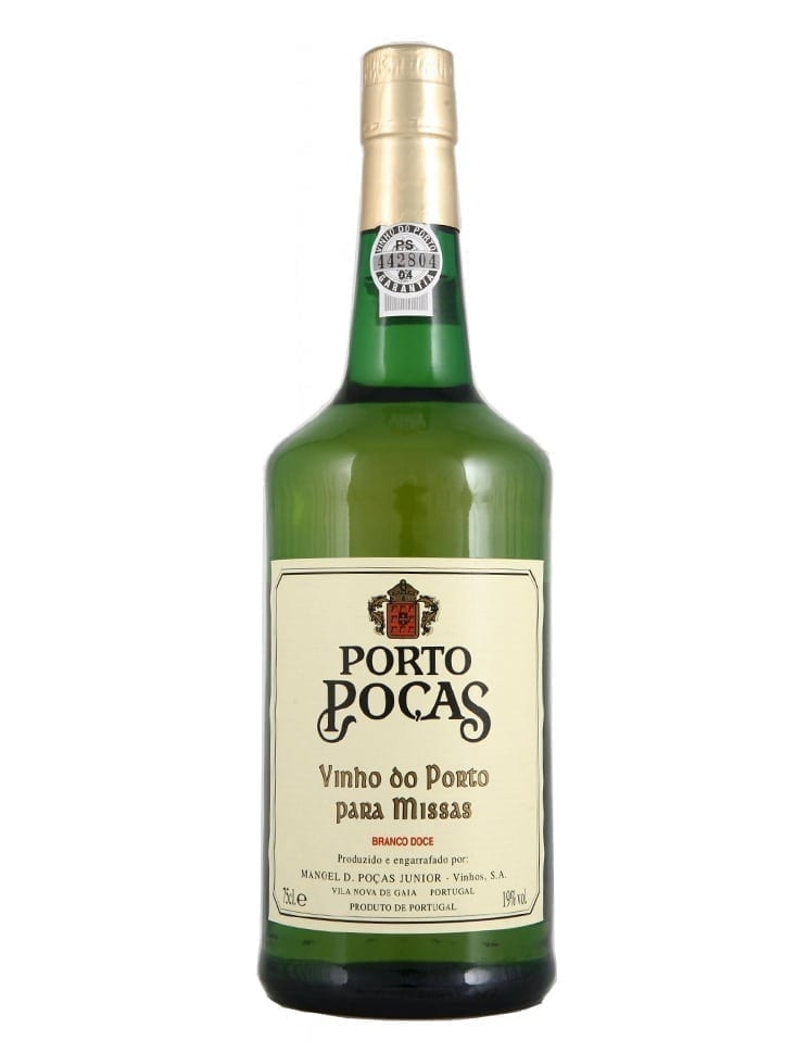 A Bottle of Poças Vinho de Missas Branco Port Wine