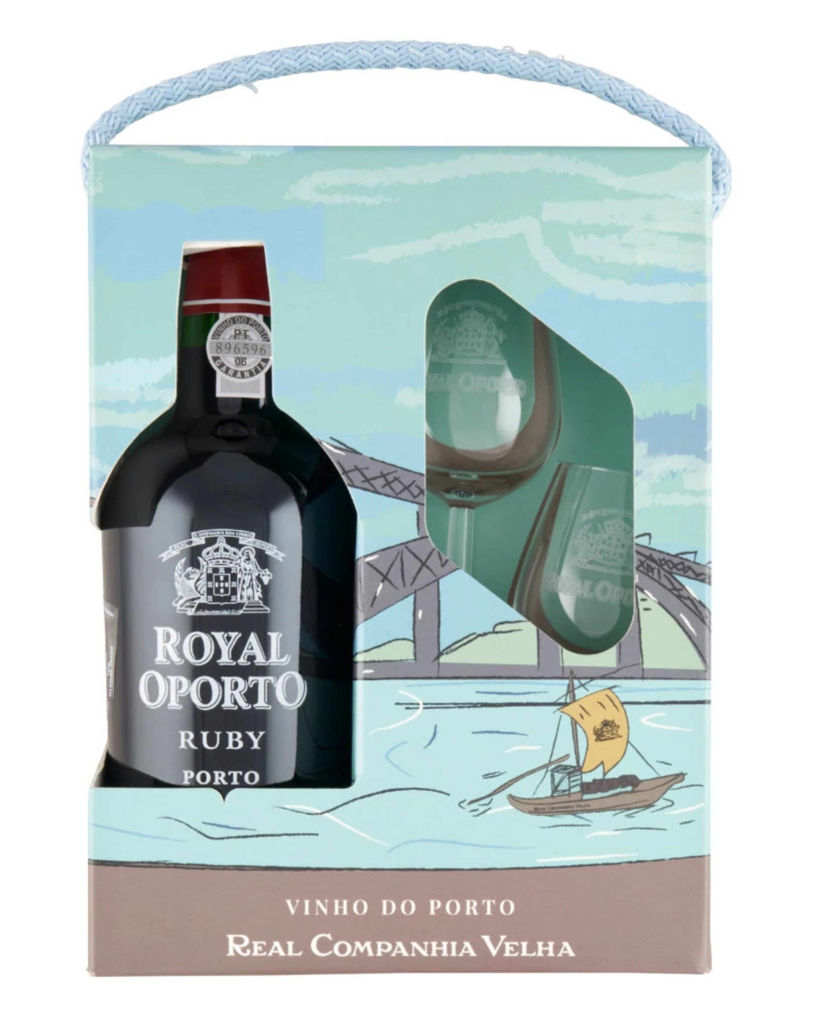 Vinho do Porto Royal Oporto Ruby 75 cl c/2 cálices