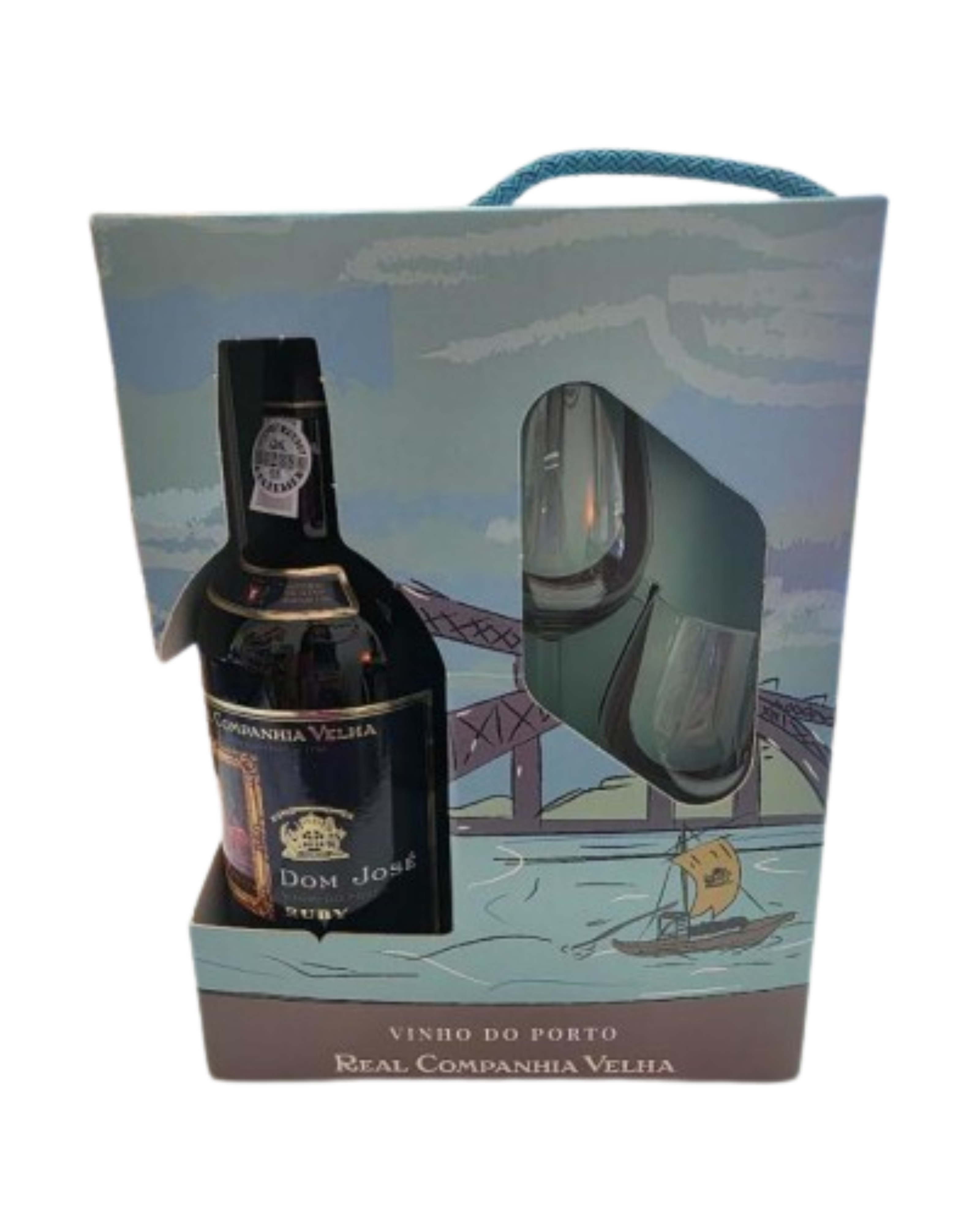 Vinho do Porto Real Companhia Velha Dom José Ruby 75 cl c/2 cálices