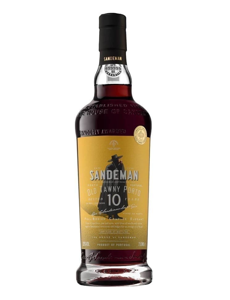 A Bottle of Sandeman 10 Years Tawny Port Wine