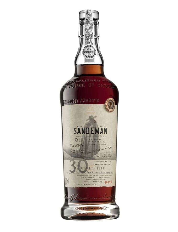 A Bottle of Sandeman 30 Years Tawny Port Wine