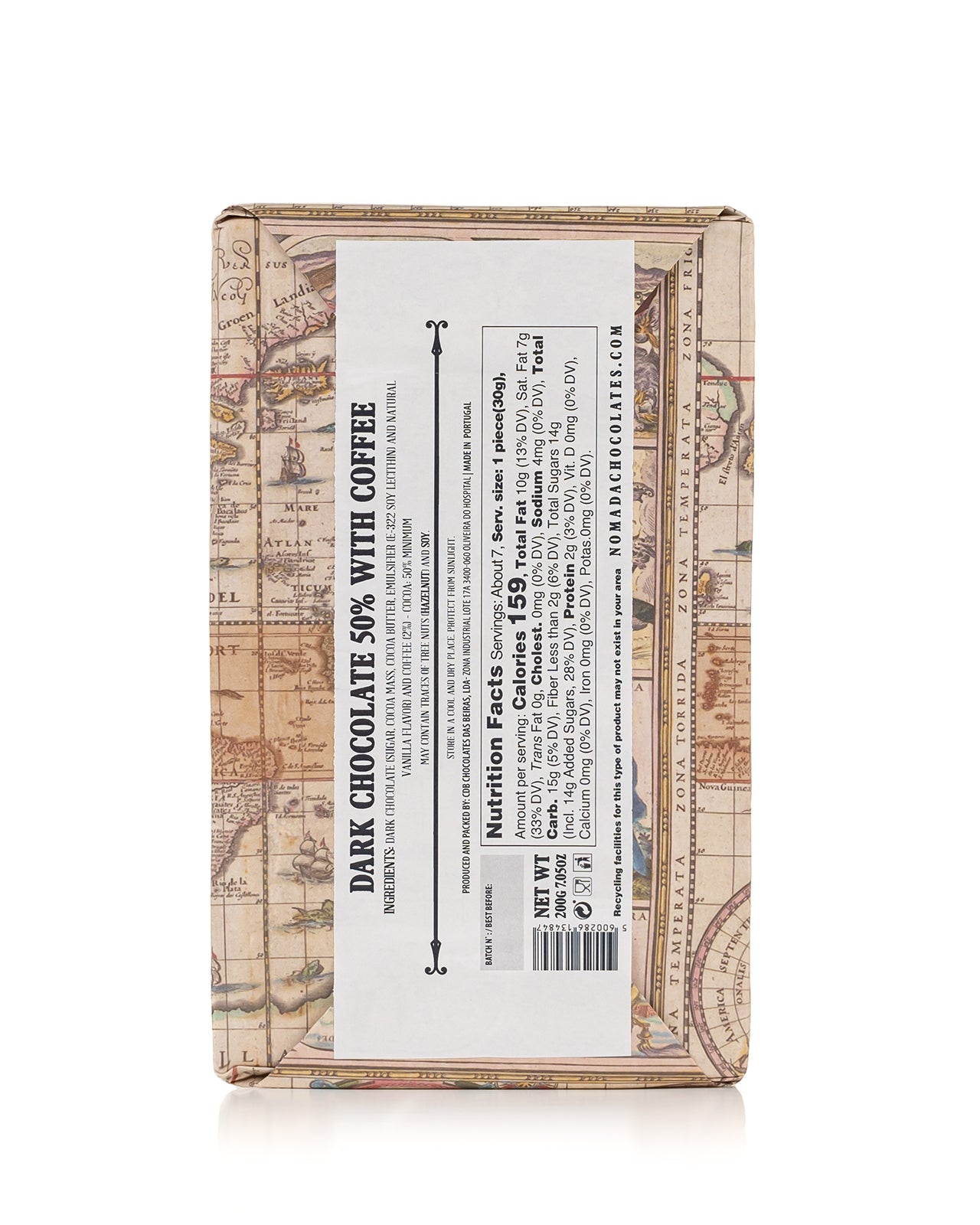 50% Dark Chocolate with Nómada Coffee 200g