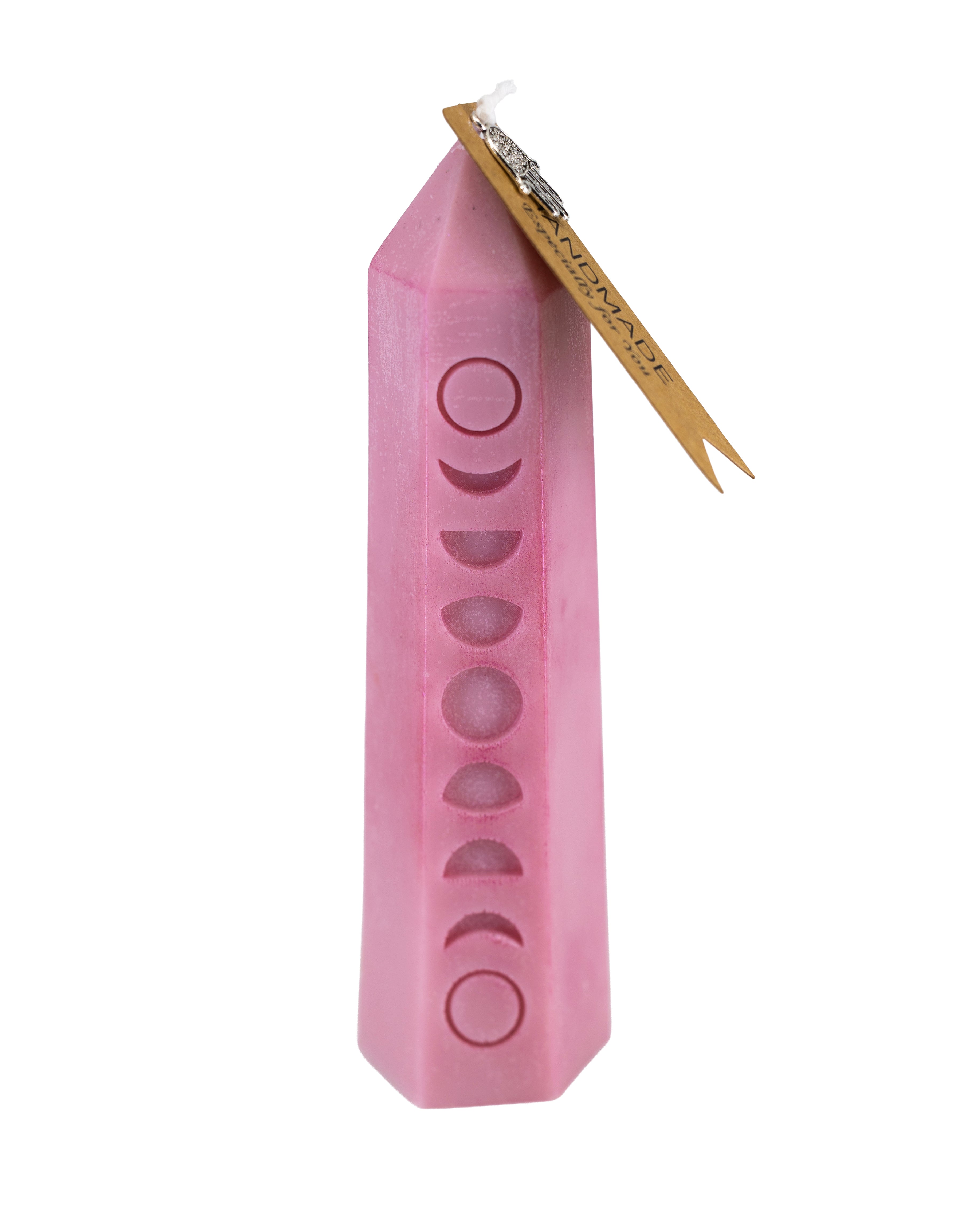 ⁠ Pink Lunar Obelisk Aromatic Candle