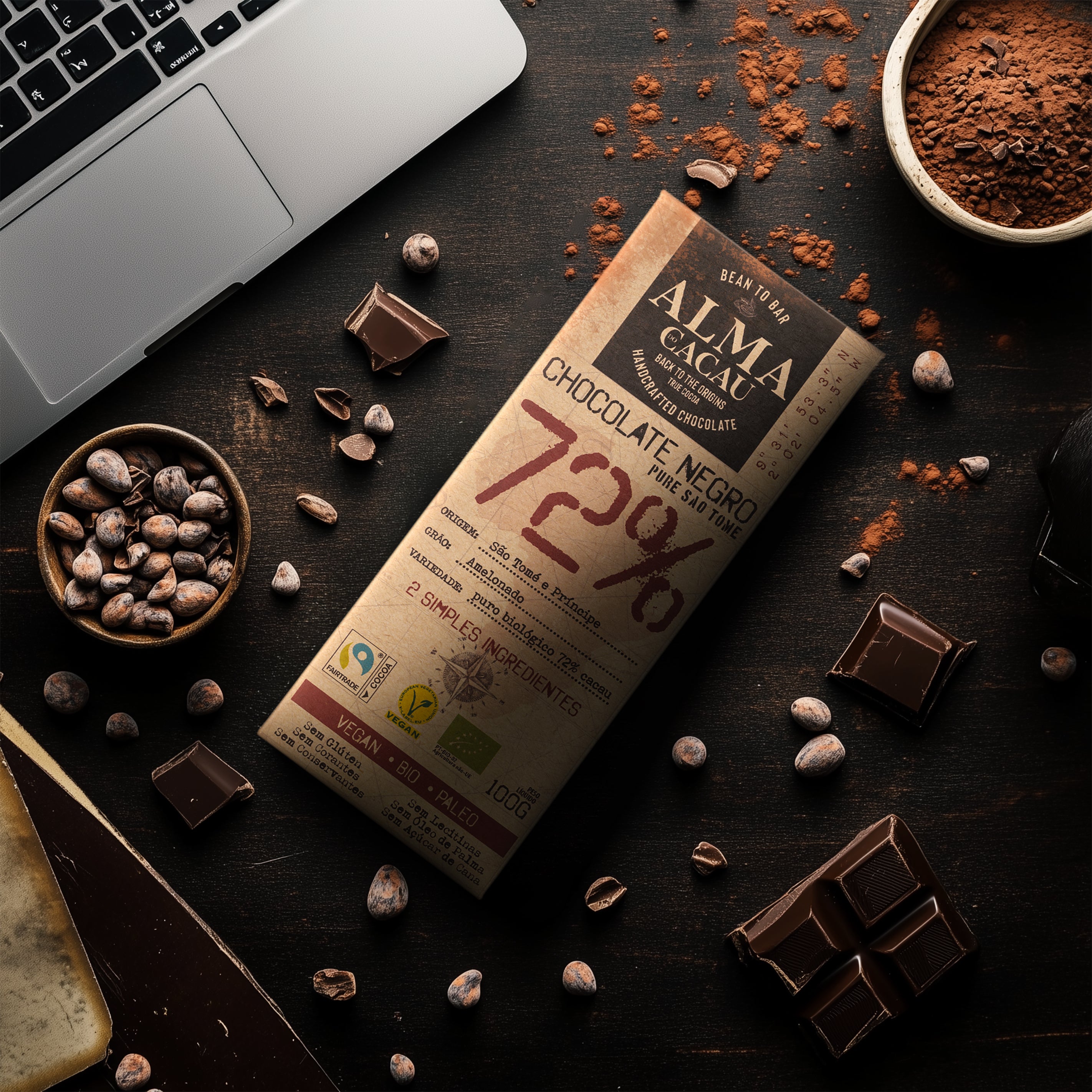 BIO Dark Chocolate 72% Cocoa Alma do Cacau 100 g