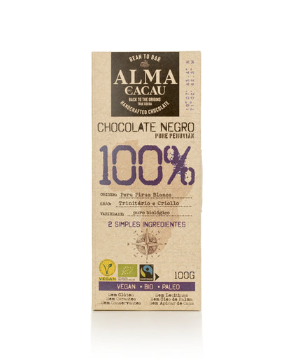 Chocolate Negro BIO 100% Cacau Alma do Cacau 100g