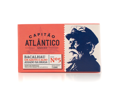 Bacalhau em Azeite e Alho Assado na Brasa Capitão Altêntico