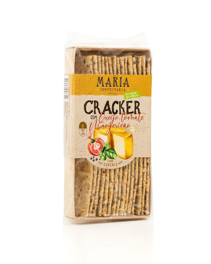 Crackers com Queijo, Tomate e Manjericão Maria Confeitaria 130g
