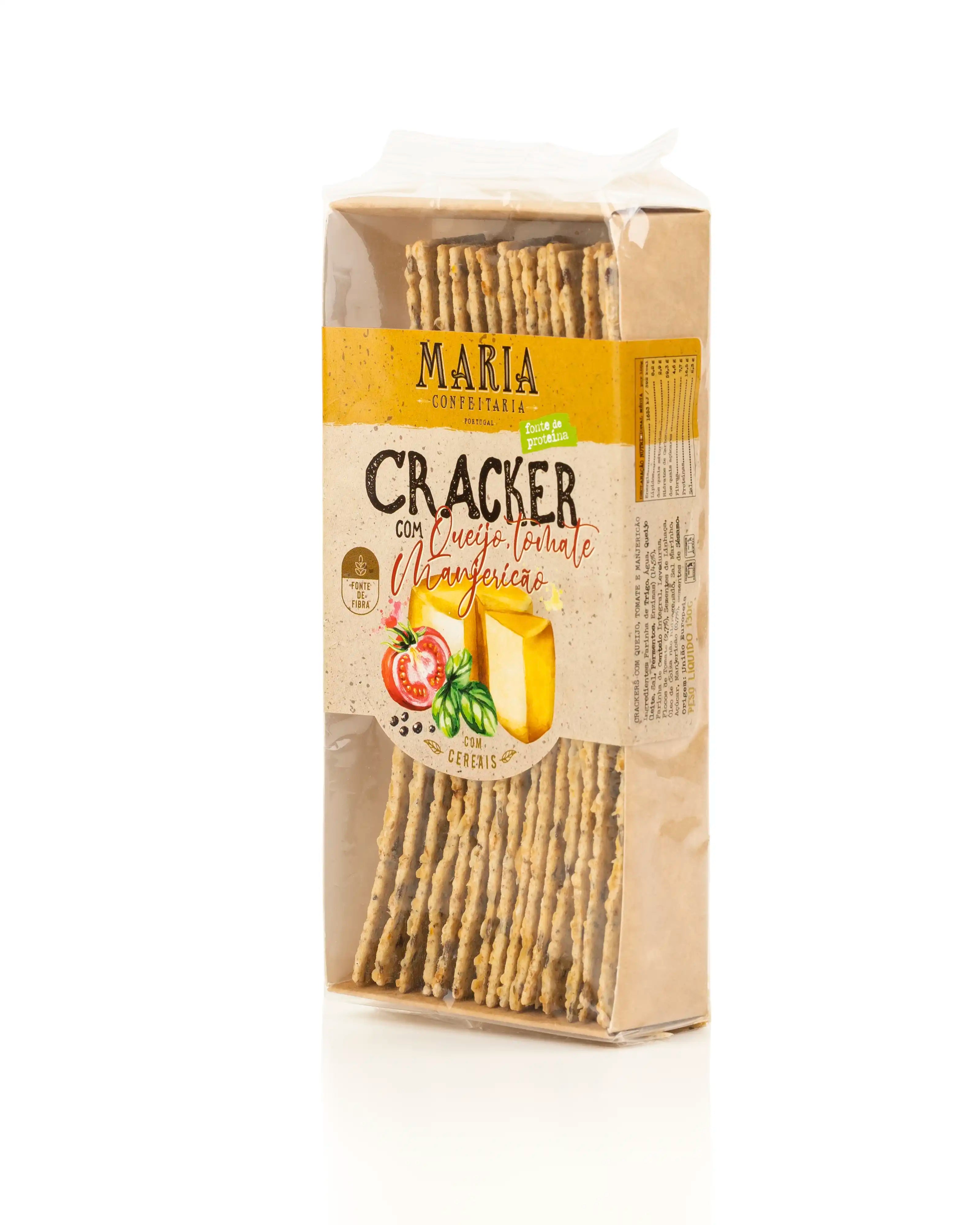 Crackers com Queijo, Tomate e Manjericão Maria Confeitaria 130g