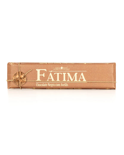Tablete de Chocolate Negro com Avelãs &quot;Fátima&quot; Memórias Portuguesas 300g