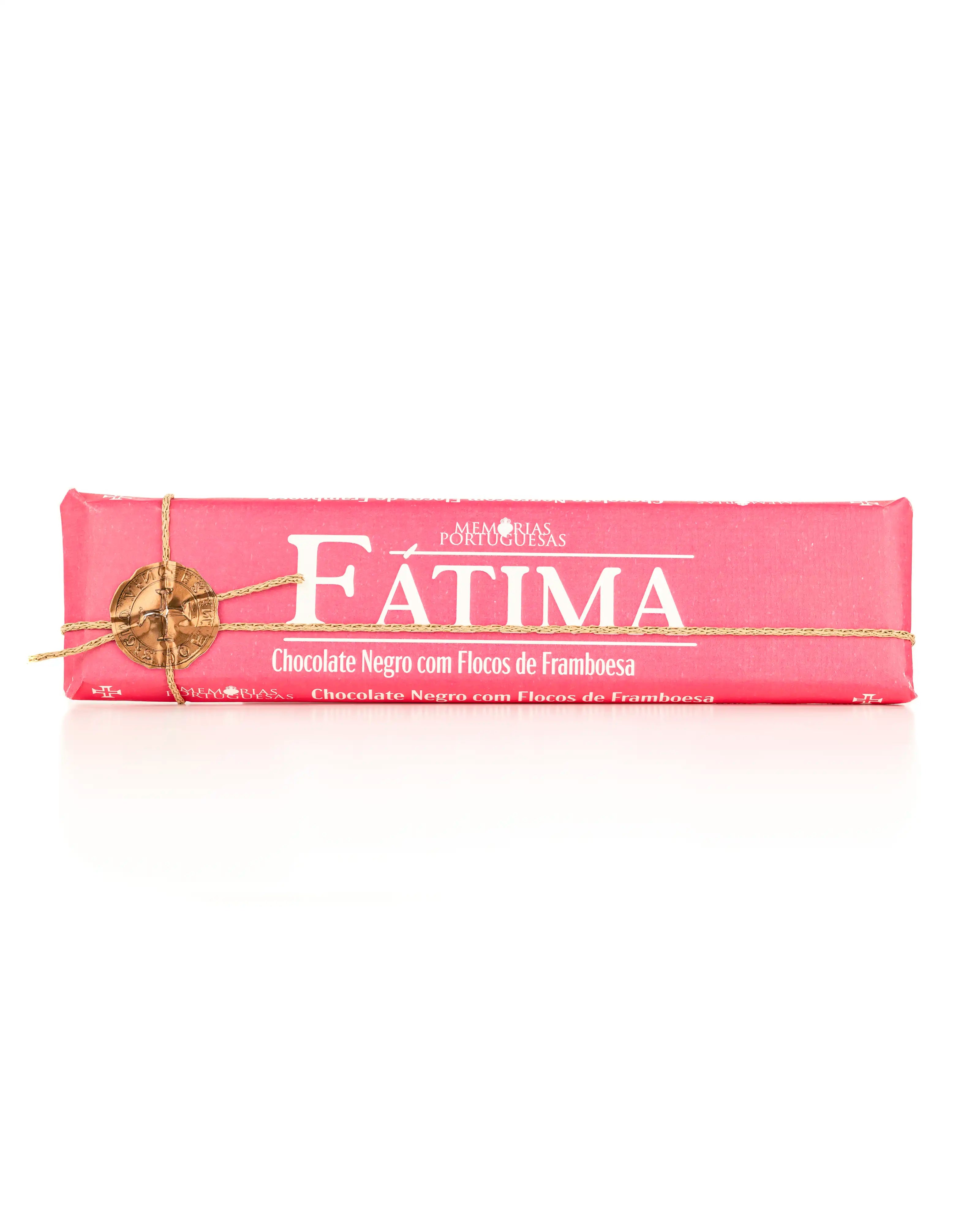 Tablete de Chocolate Negro com Framboesa &quot;Fátima&quot; Memórias Portuguesas 300g