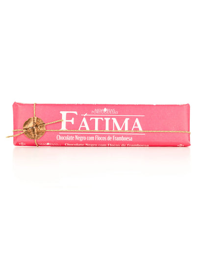 Tablete de Chocolate Negro com Framboesa &quot;Fátima&quot; Memórias Portuguesas 300g