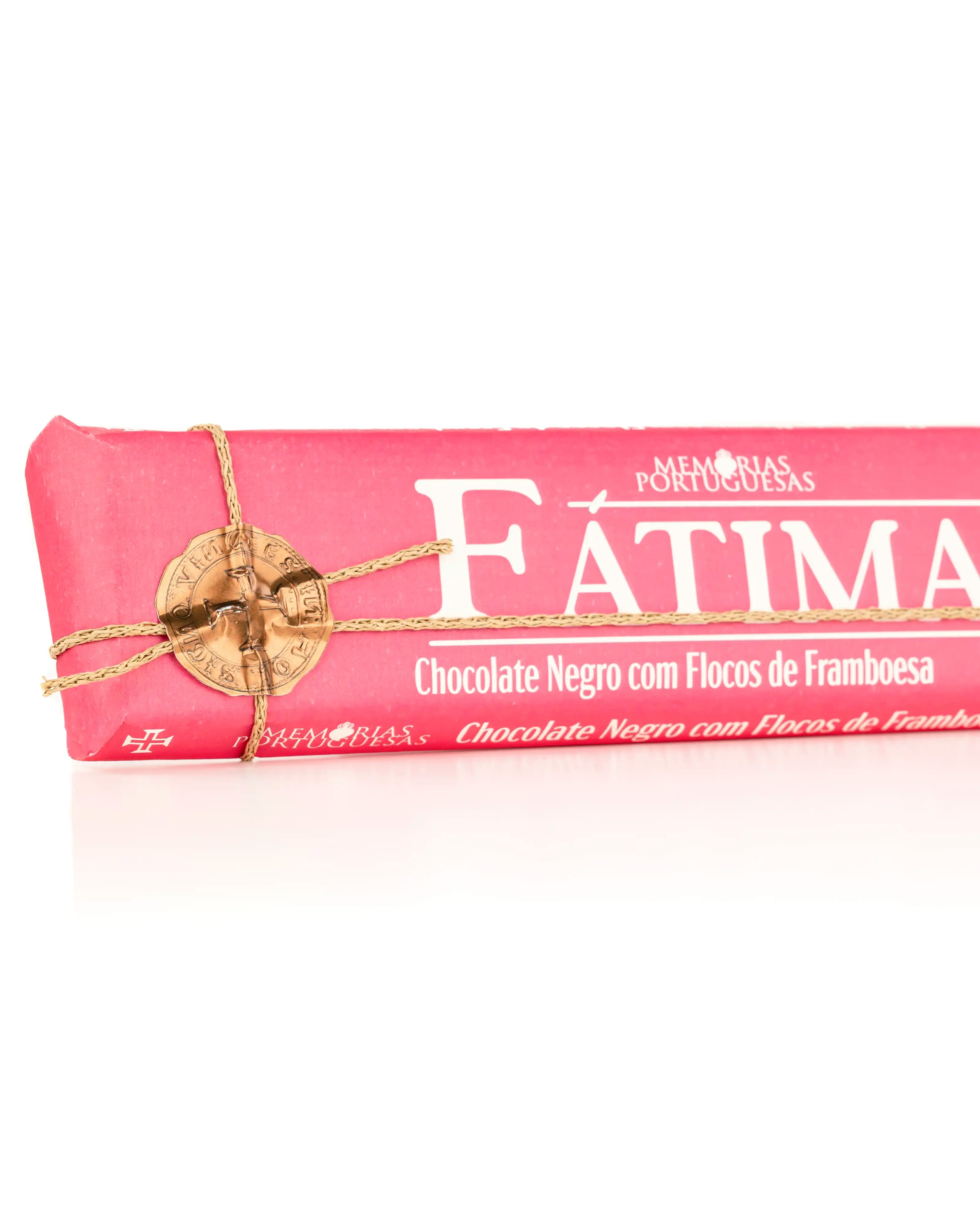 Tablete de Chocolate Negro com Framboesa &quot;Fátima&quot; Memórias Portuguesas 300g