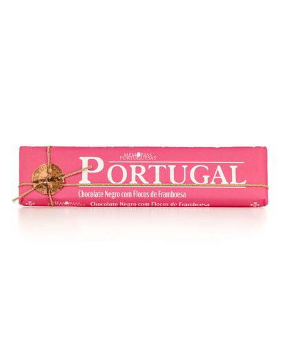 Tablete de Chocolate Negro com Framboesa &quot;Portugal&quot; Memórias Portuguesas 300g