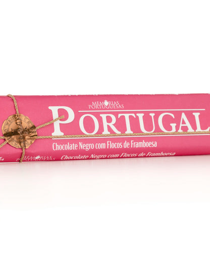 Tablete de Chocolate Negro com Framboesa &quot;Portugal&quot; Memórias Portuguesas 300g