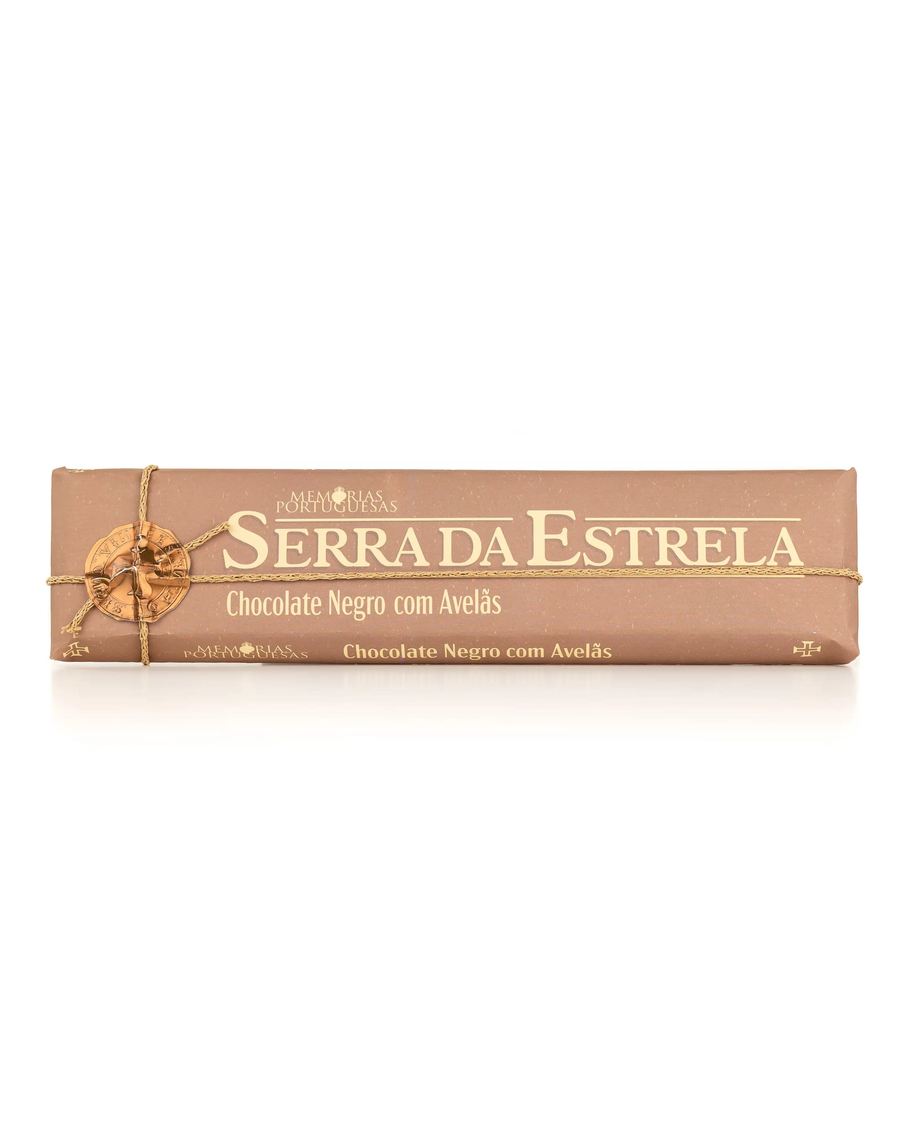 Tablete de Chocolate Negro com Avelãs &quot;Serra da Estrela&quot; Memórias Portuguesas 300g