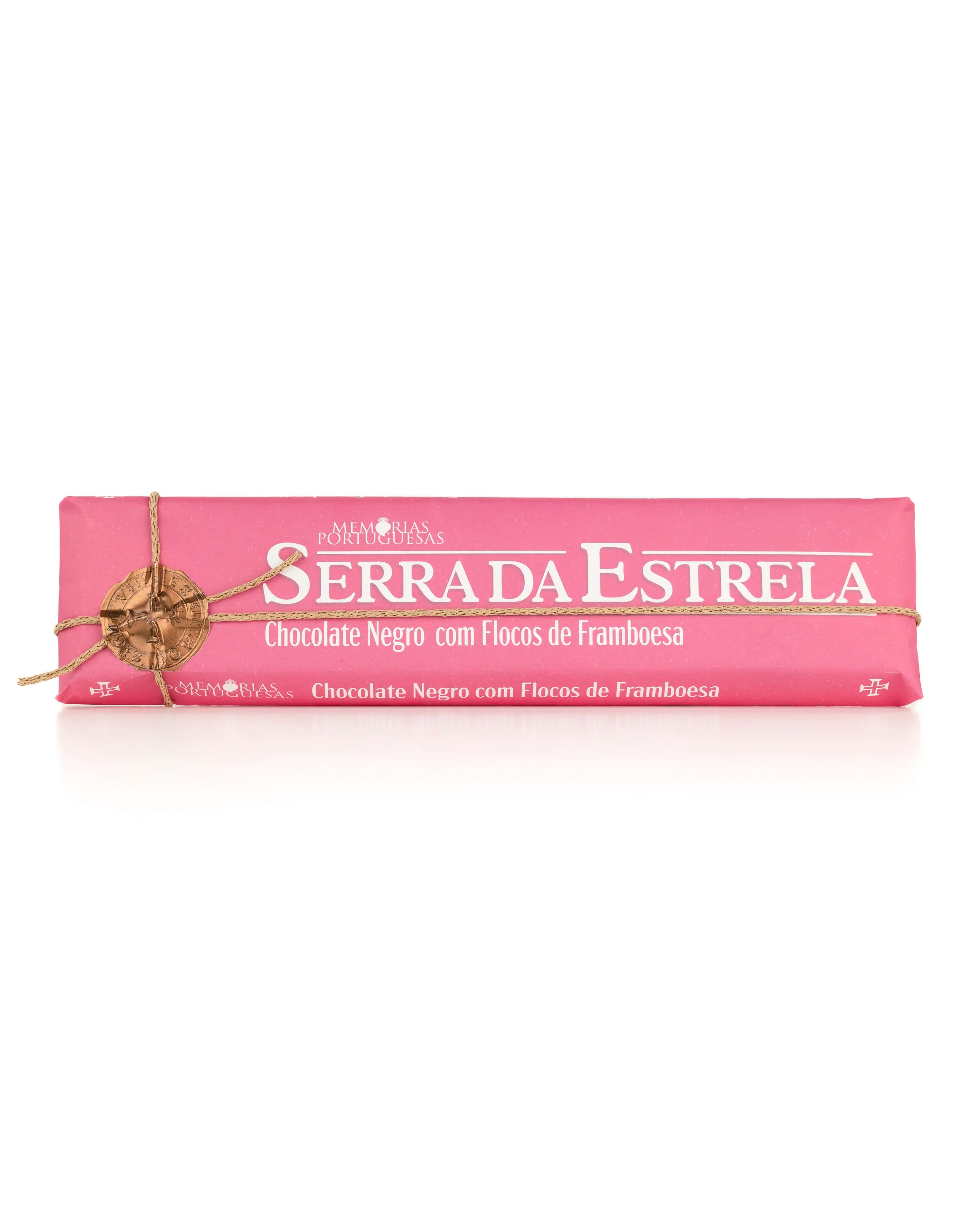 Tablete de Chocolate Negro com Framboesa &quot;Serra da Estrela&quot; Memórias Portuguesas 300g