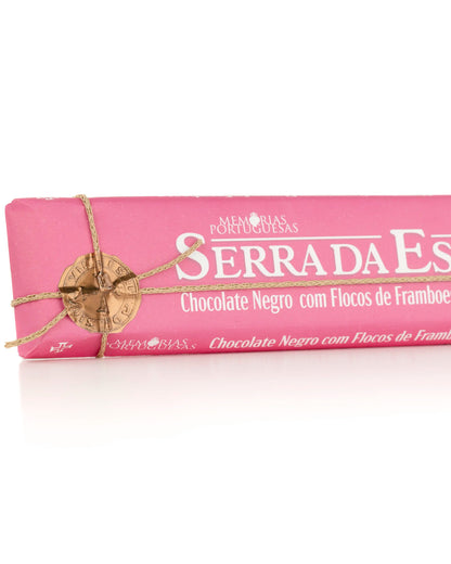 Tablete de Chocolate Negro com Framboesa &quot;Serra da Estrela&quot; Memórias Portuguesas 300g