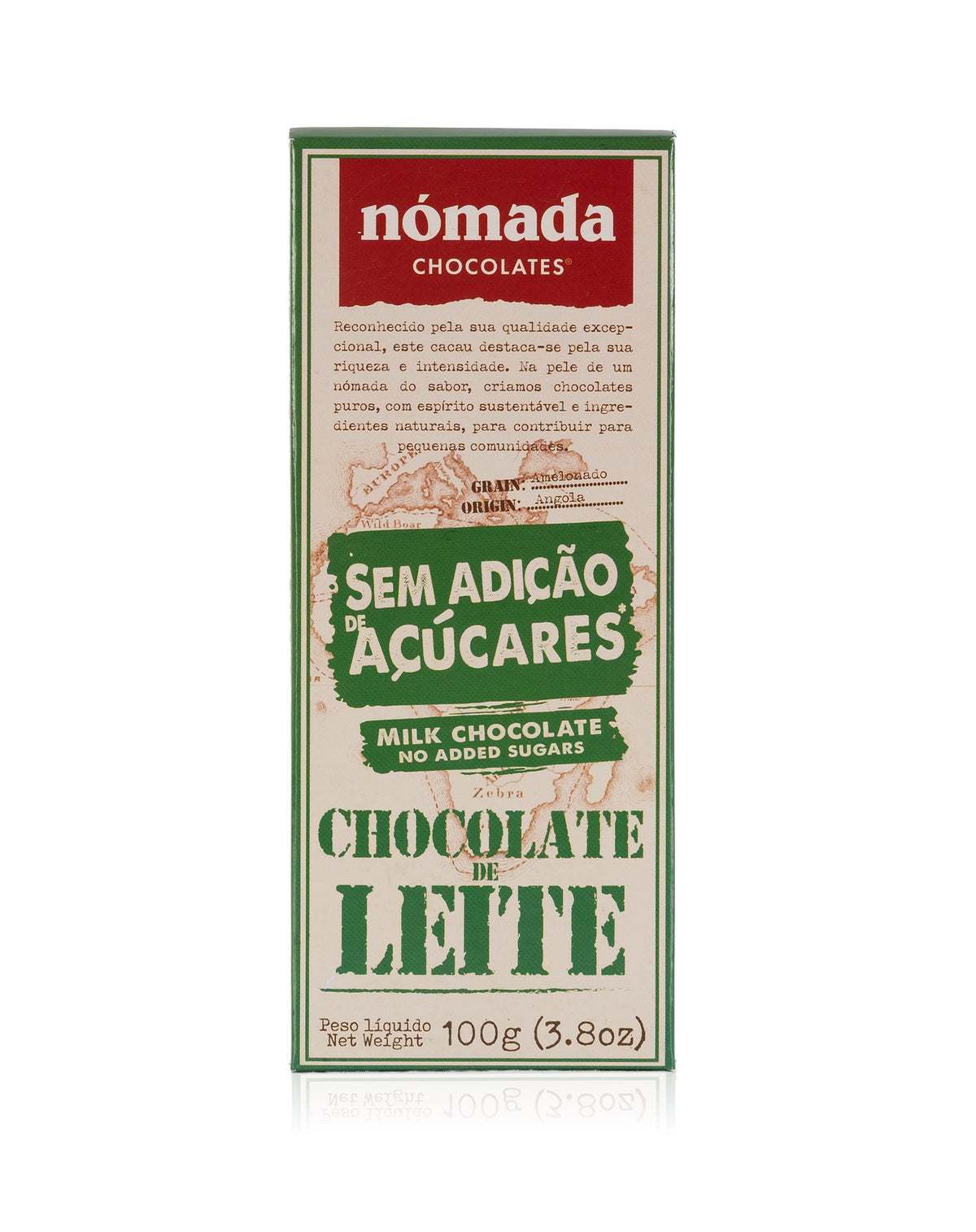 Tablete de Chocolate de Leite s/açúcar 100g
