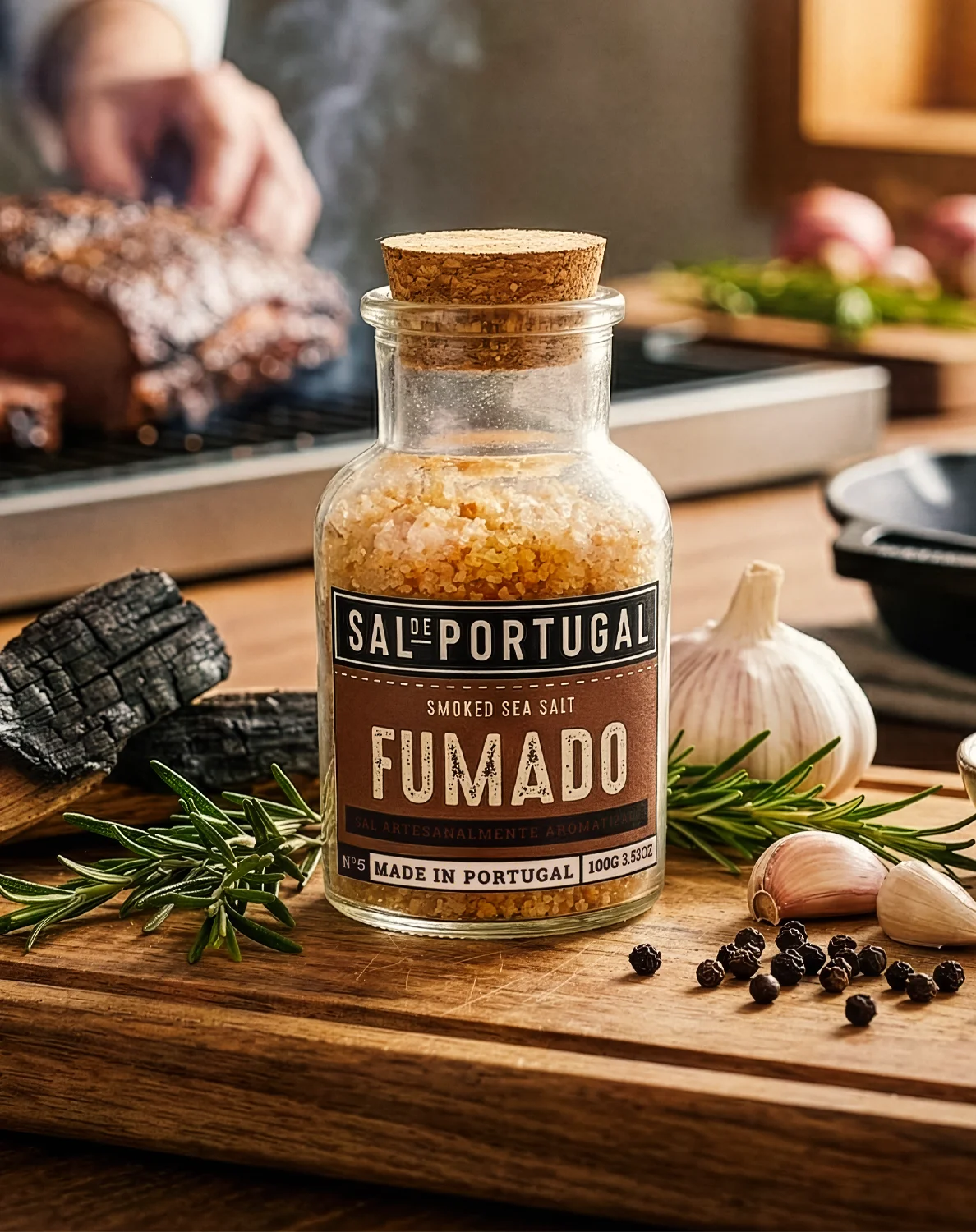 Sal Aromatizado Fumado Sal de Portugal 150g
