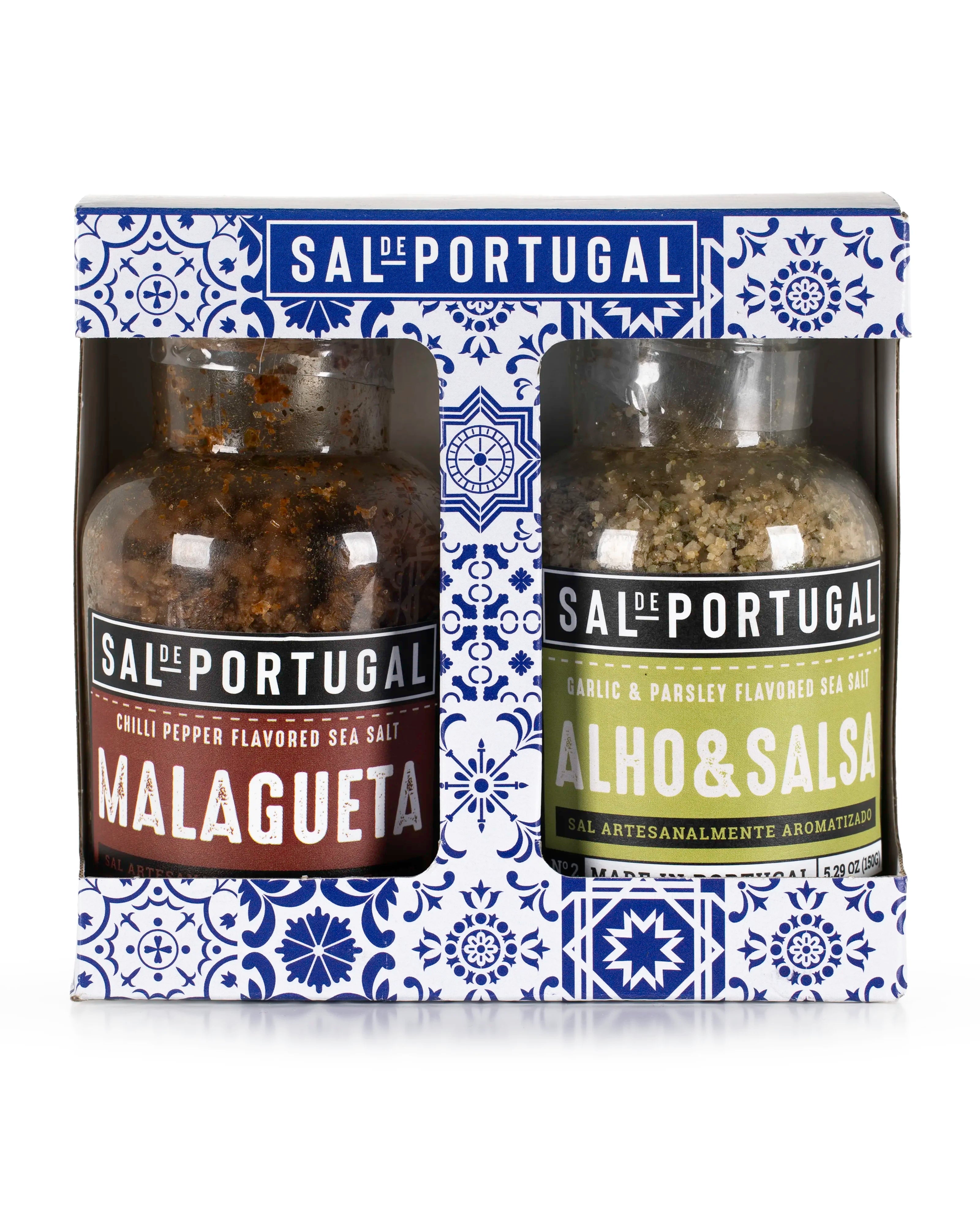 Coffret Sal c/Alho e Salsa e Sal c/Piri-Piri Sal de Portugal 300g