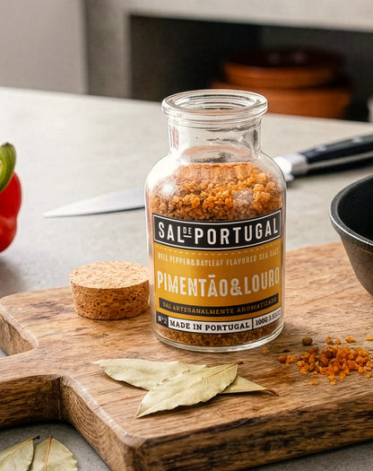 Sal Aromatizado Pimentão e Louro Sal de Portugal 150g