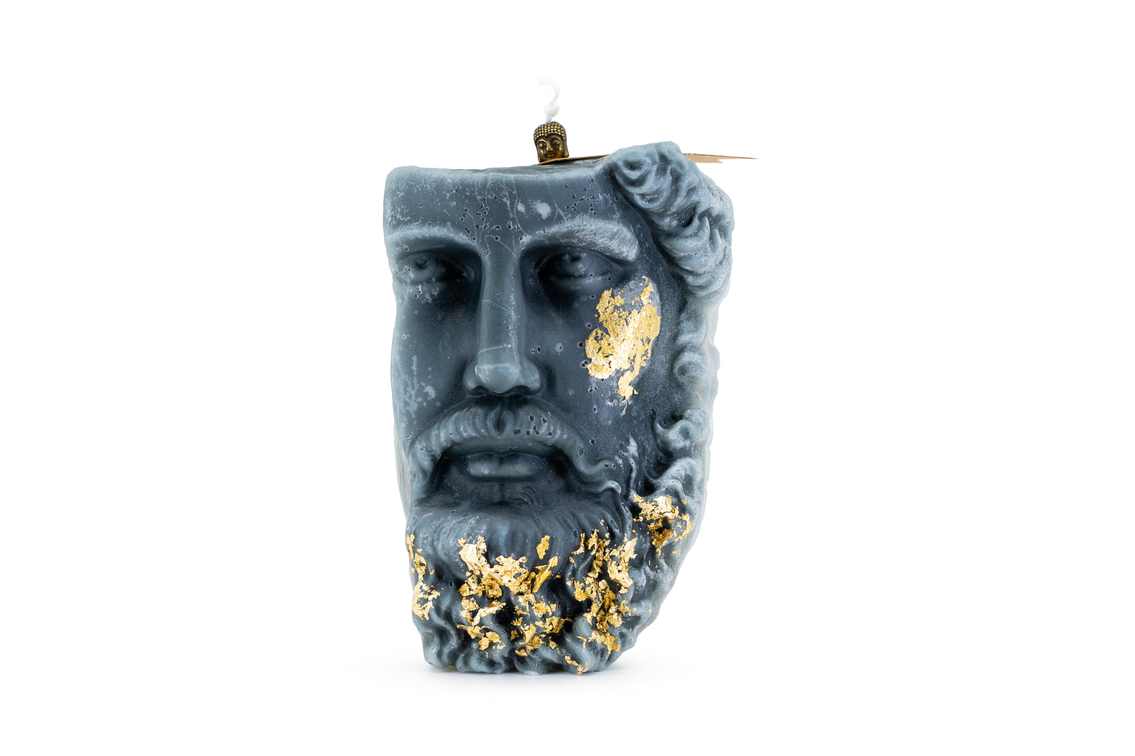 ⁠Vela Aromática Zeus c/ Folha de Ouro