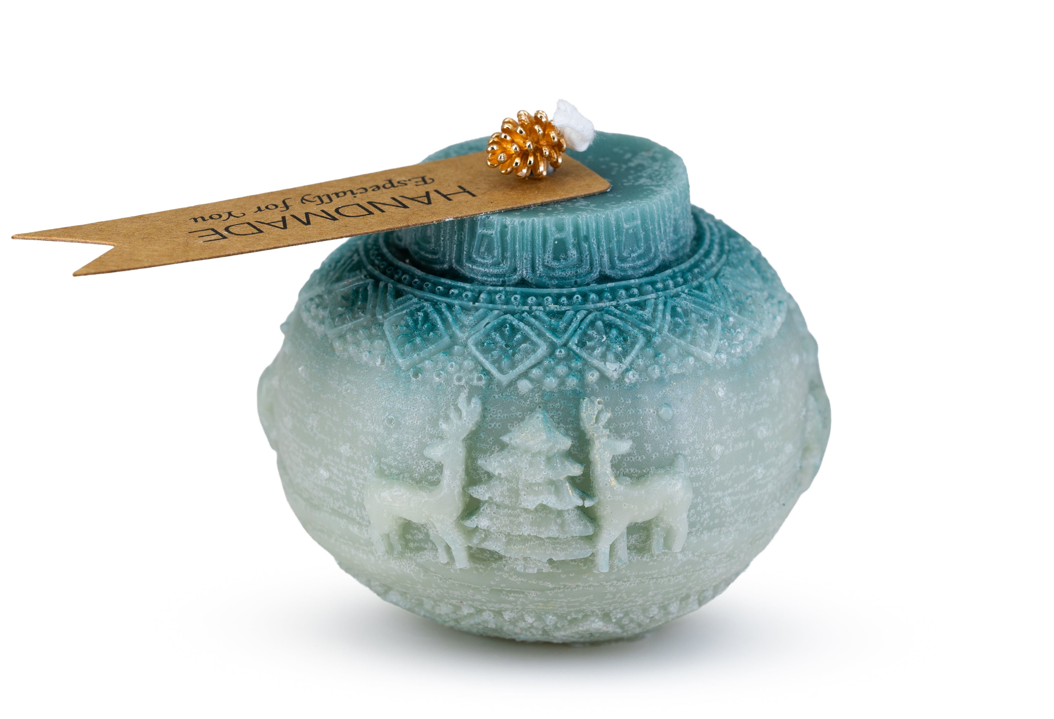 ⁠Reindeer Christmas Ball Aromatic Candle