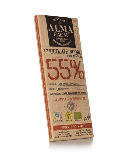 Chocolate Negro BIO 55% Cacau Alma do Cacau 100g