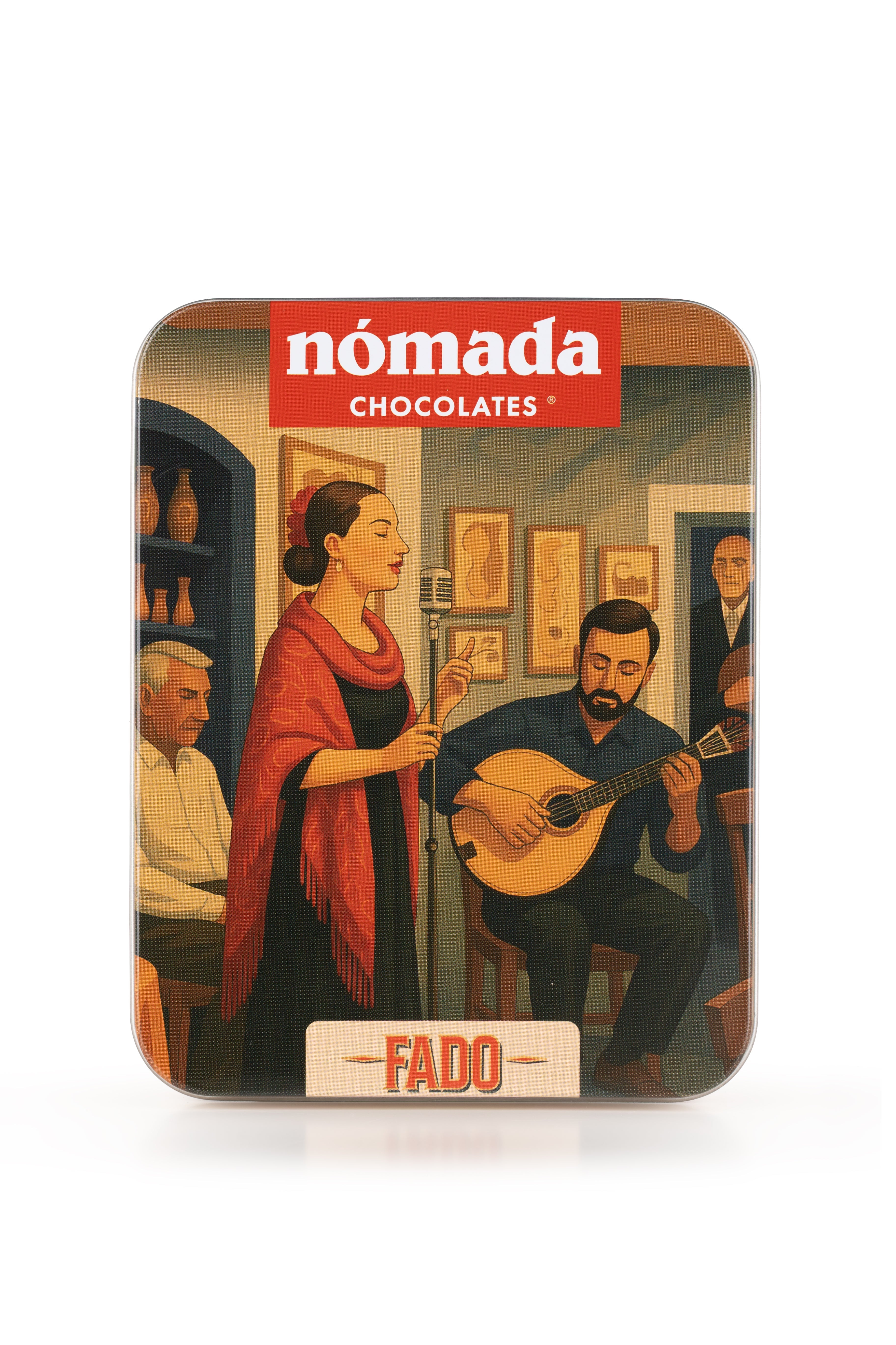Lata de Chocolate "Fado" Nómada 50g
