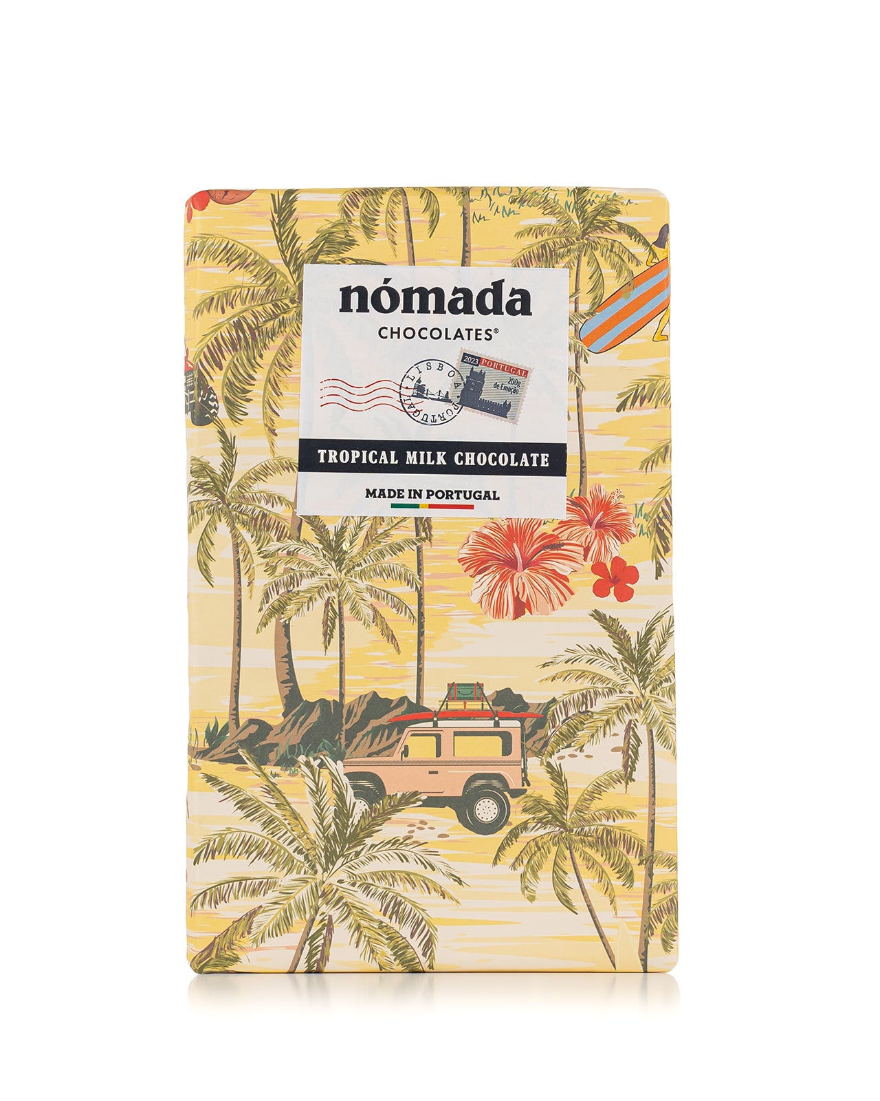 Chocolate de Leite com Manga, Abacaxi, Maracujá e Sementes Nómada 200g