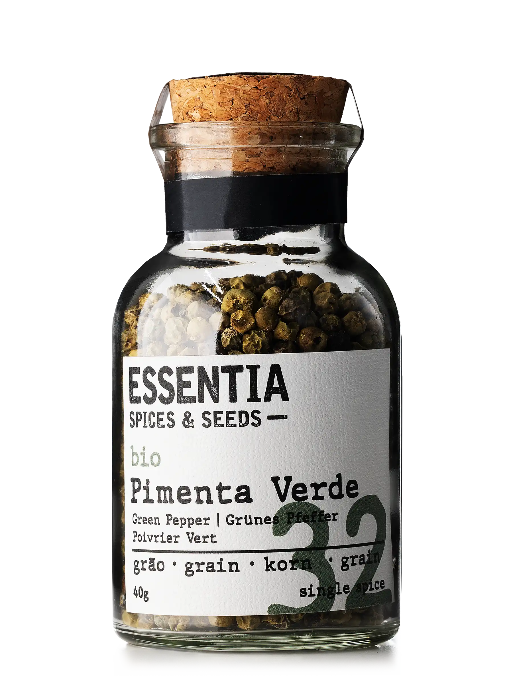 Pimenta Verde em grão Essentia 40g