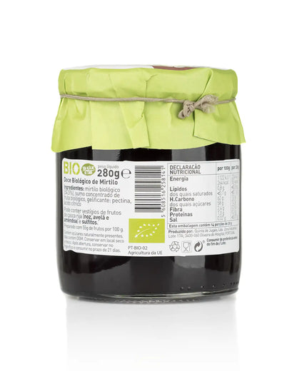 Doce Bio Mirtilo Quinta de Jugais 280g (imagem apenas demonstrativa)