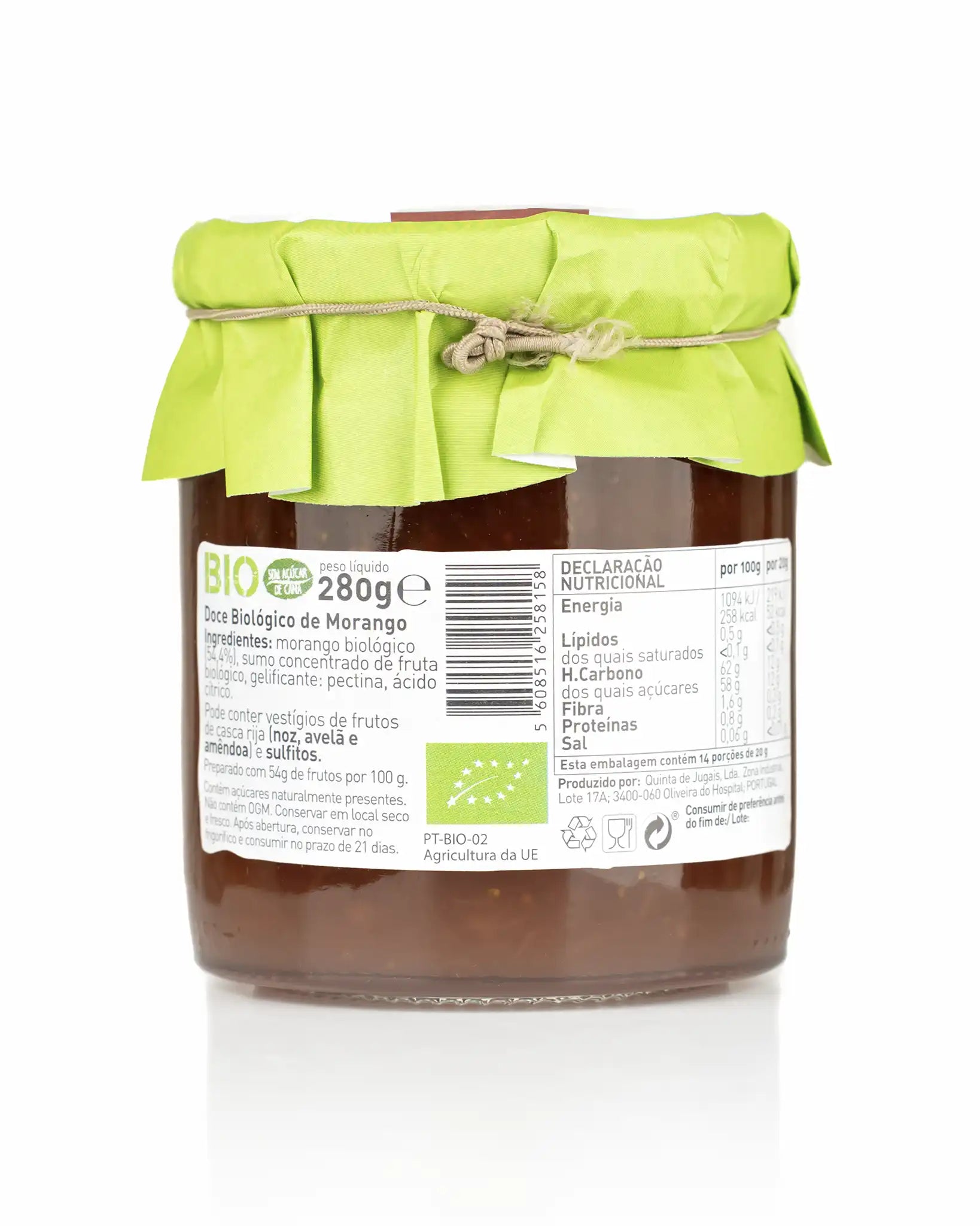 Doce Bio Morango Quinta de Jugais 280g (imagem apenas demonstrativa)