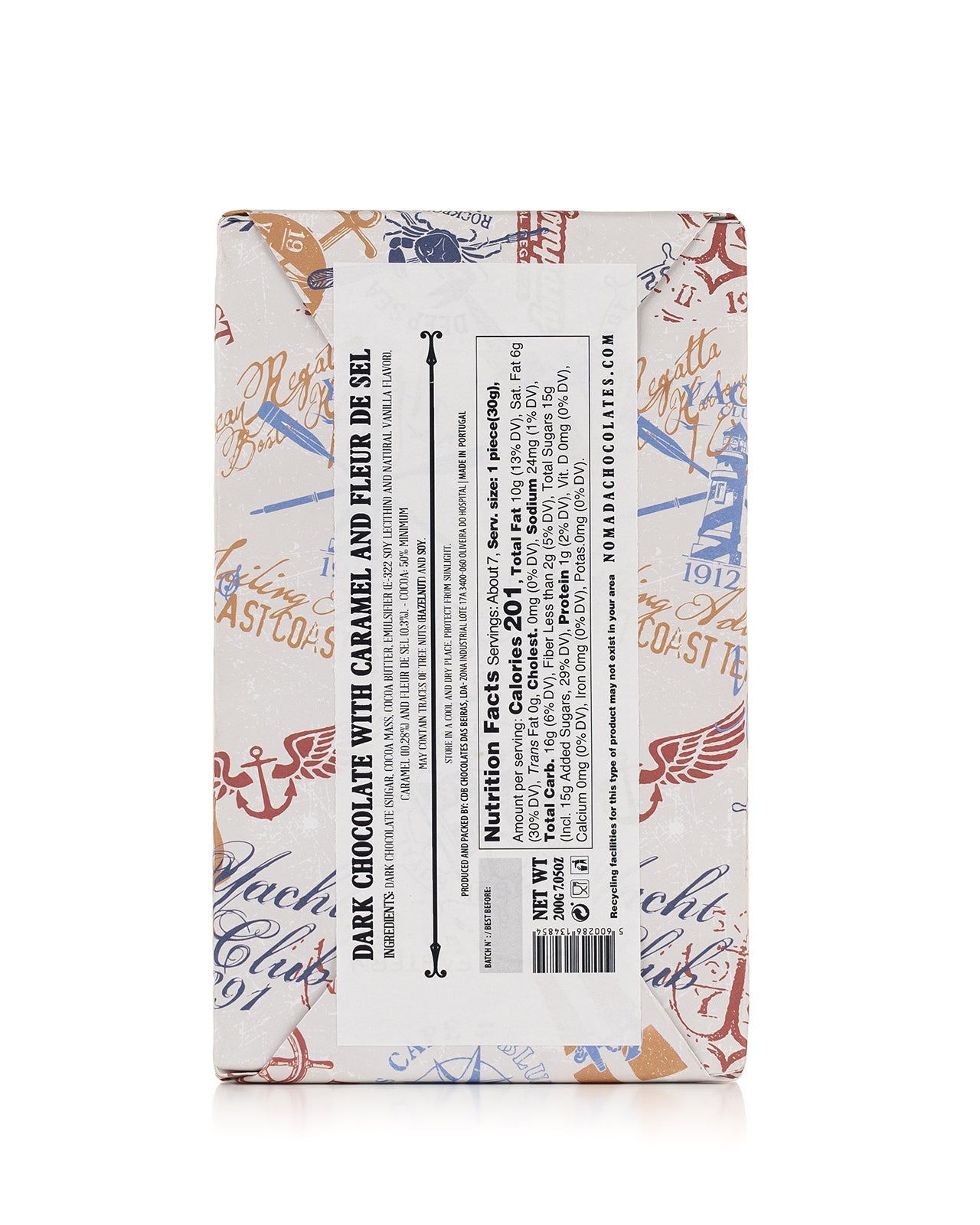 Chocolate Negro 50% com Caramelo Salgado e Flor de Sal Nómada 200g